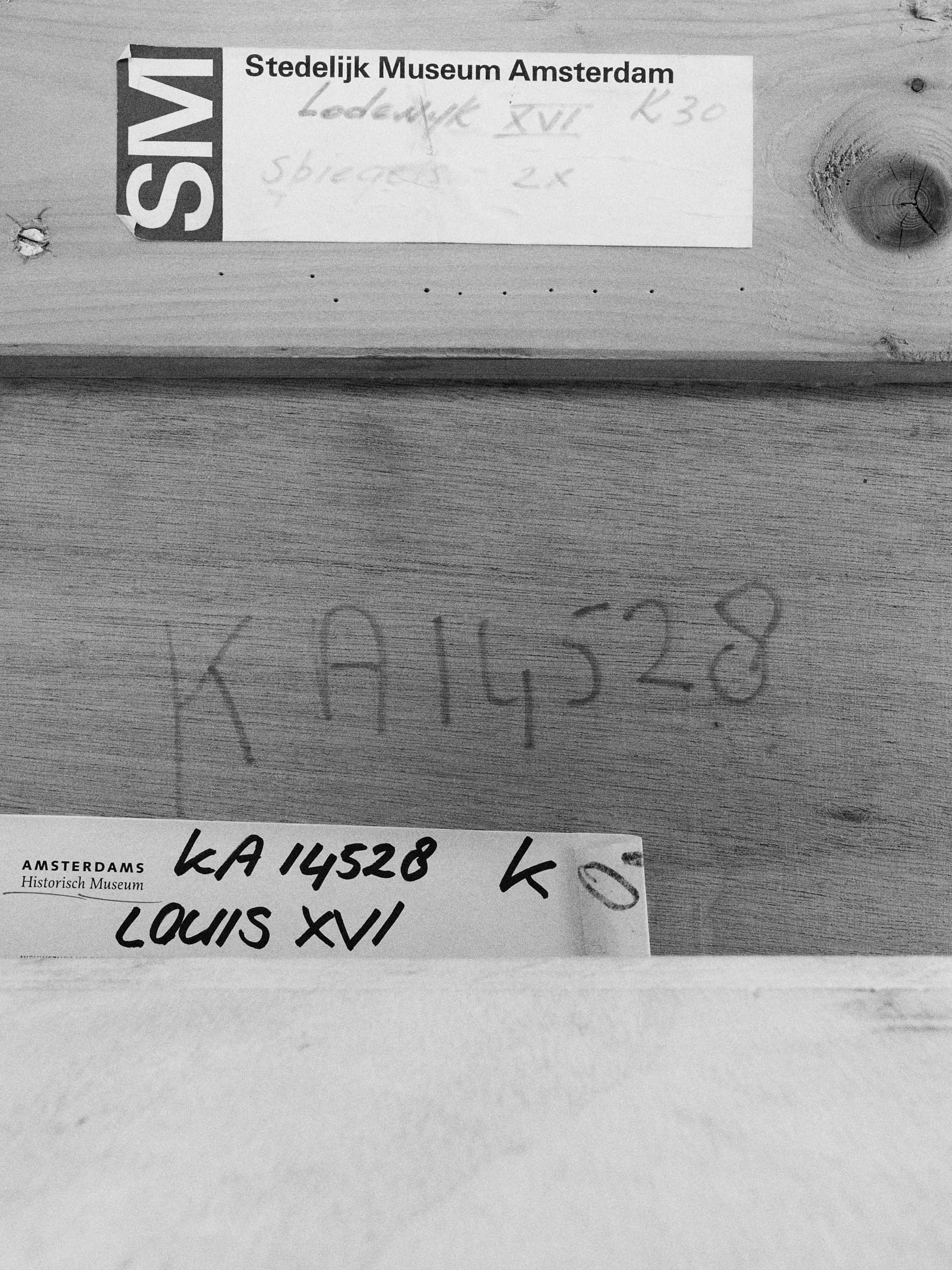 Boxes containing parts of period rooms. Photo Johannes Schwartz 