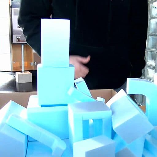 Blue foam models as input for new renders, tool by Carl Rathman 