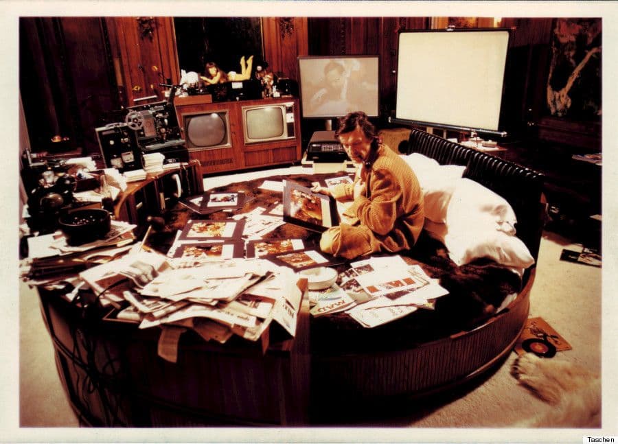 Hugh Hefner in bed, 1966. Photo: Burt Green. Source: Magnum Pictures