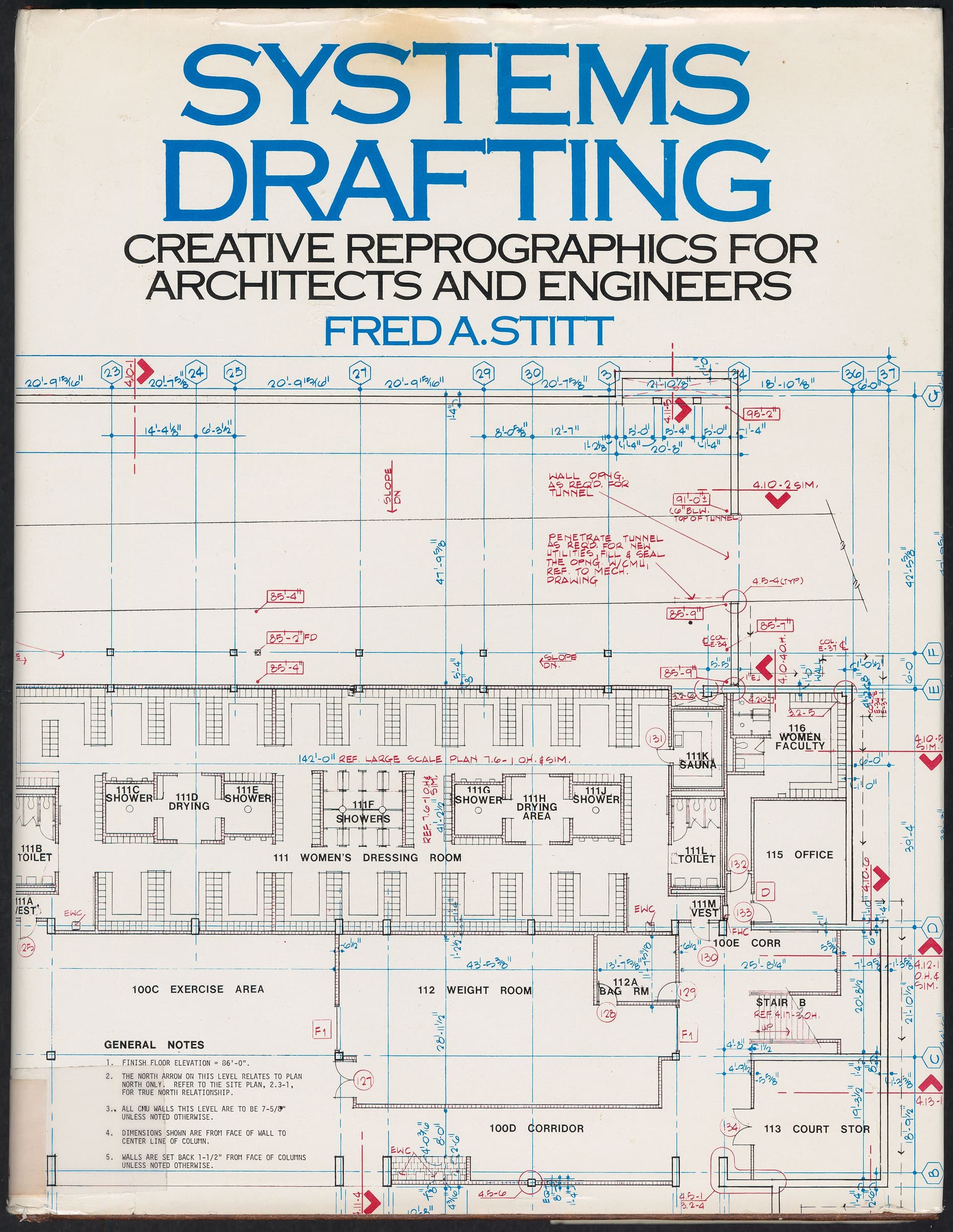 In 1980, architect and scientific researcher Fred Stitt published Systems Drafting. The book describes various visualisation and drawing systems for the architect, for which the analogue copying technique was essential. Systems drafting re… 