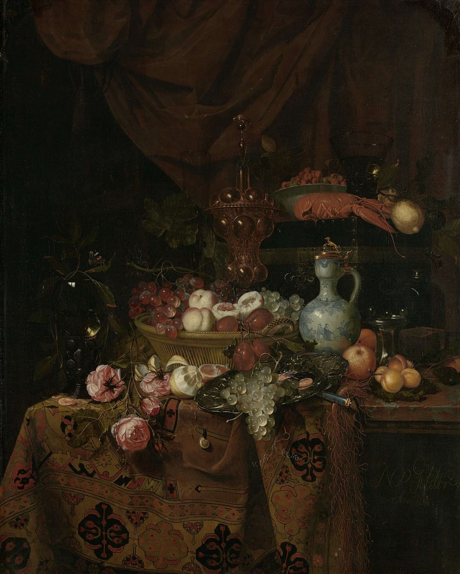 Still Life, Nicolaes van Gelder, 1664, Rijksmuseum. 