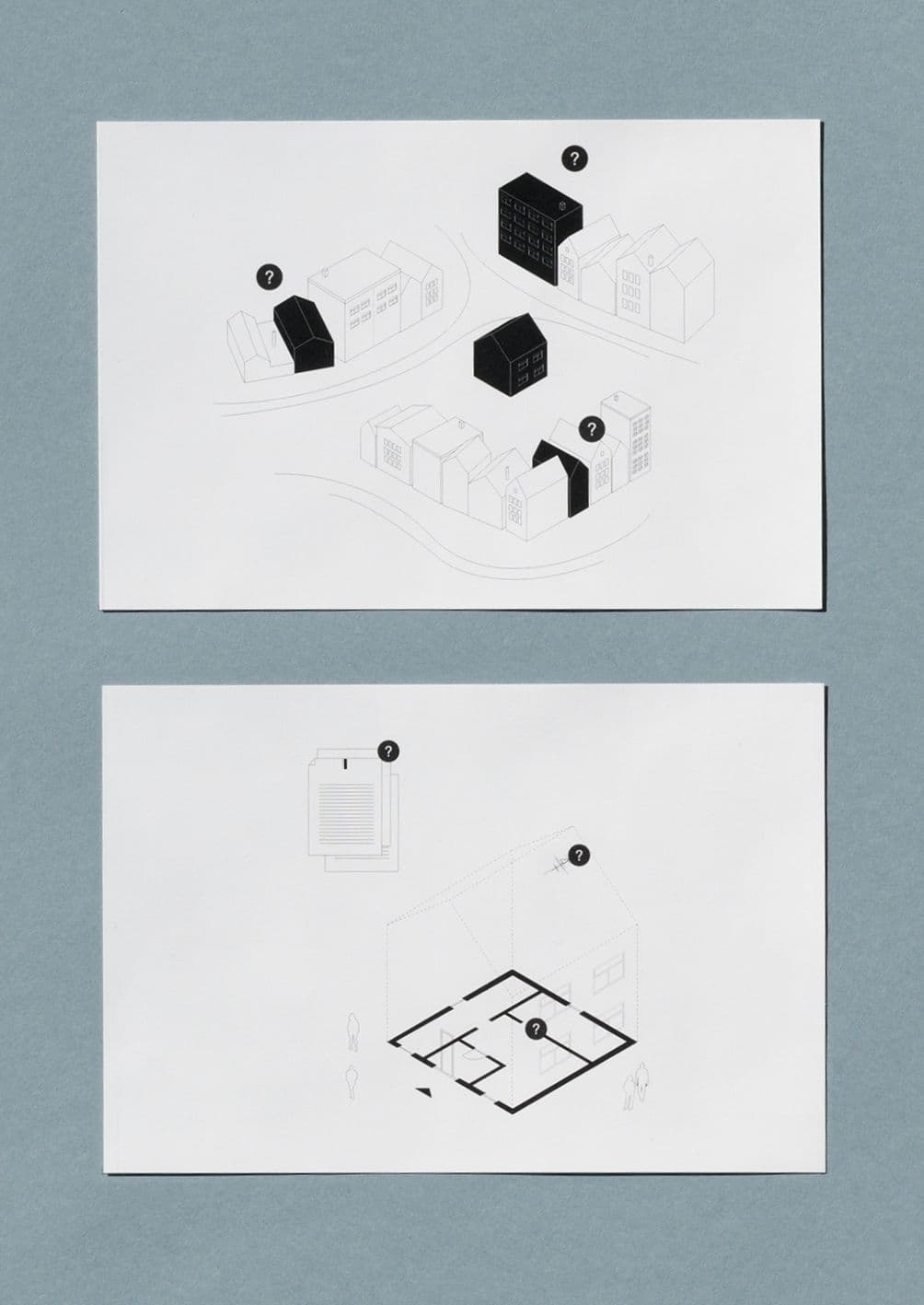 1) Finding vacant buildings.
2) Researching vacant buildings.
From: Architecture of Appropriation. On Squatting as Spatial Practice. Drawings by Anastasia Kubrak. Photos by Johannes Scwartz. 