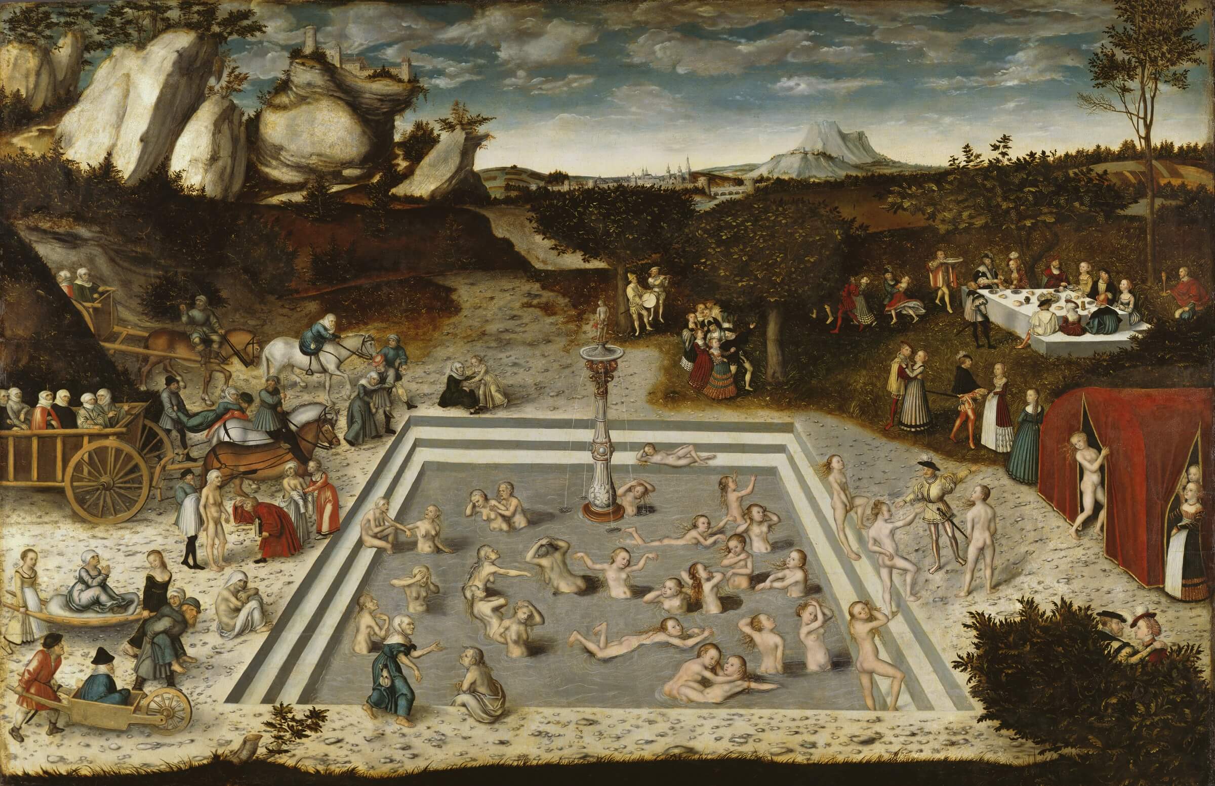 Lucas Cranach de Oude, ‘Der Jungbrunnen’ (‘De Fontein van de Eeuwige Jeugd’), 1546. 