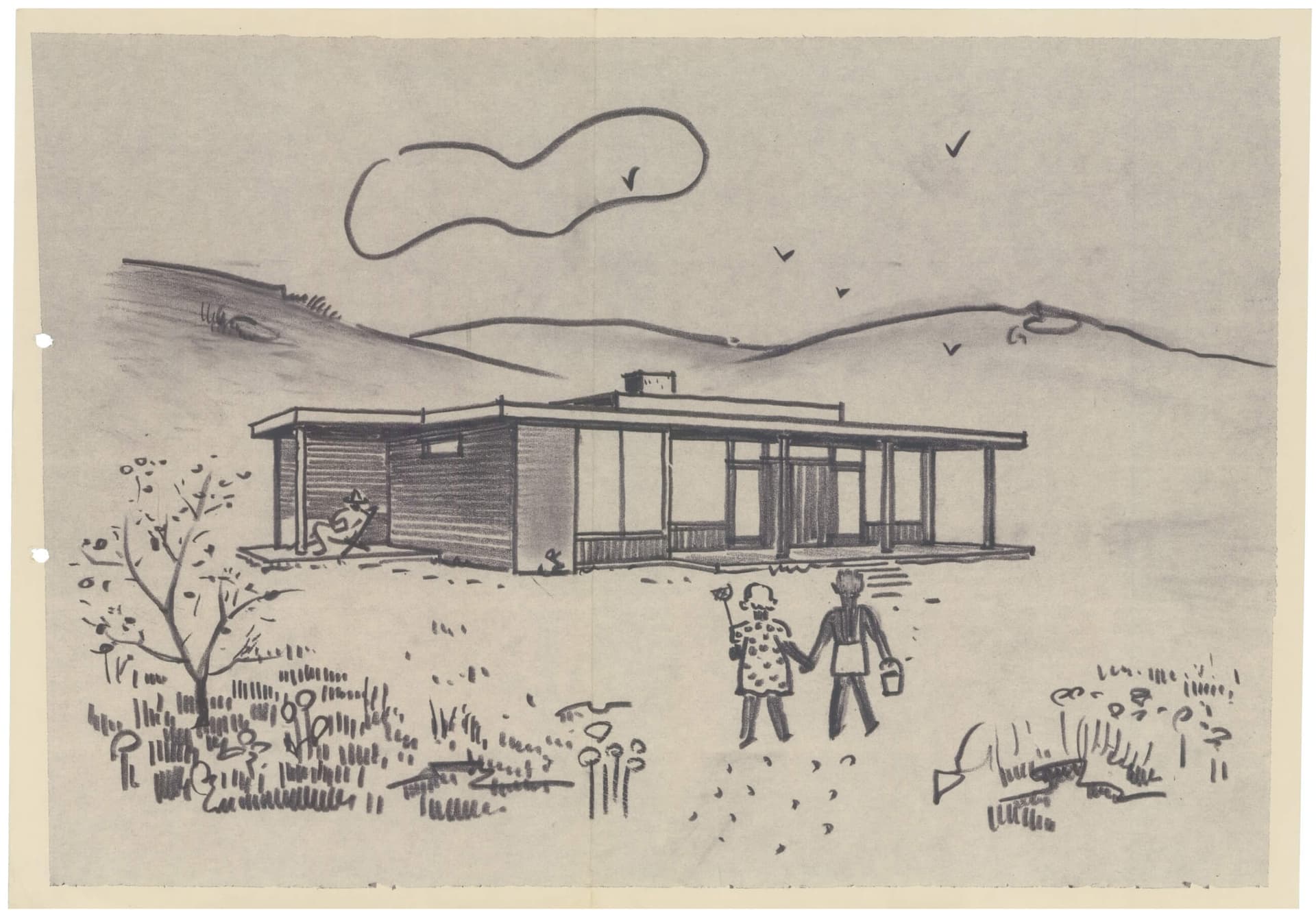 G. Th. Rietveld. Zomerhuisjes Schiermonnikoog, 1959. Ism architectenbureau Oom en Kuipers. Collectie Het Nieuwe Instituut, RIET 407. © Pictoright 