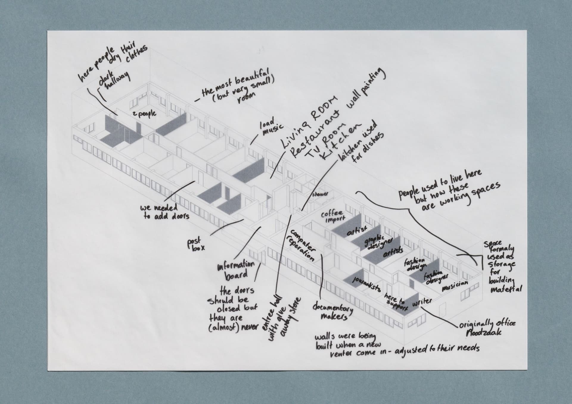  Vluchtmaat. Ground Floor. From: Architecture of Appropriation. On Squatting as Spatial Practice. 