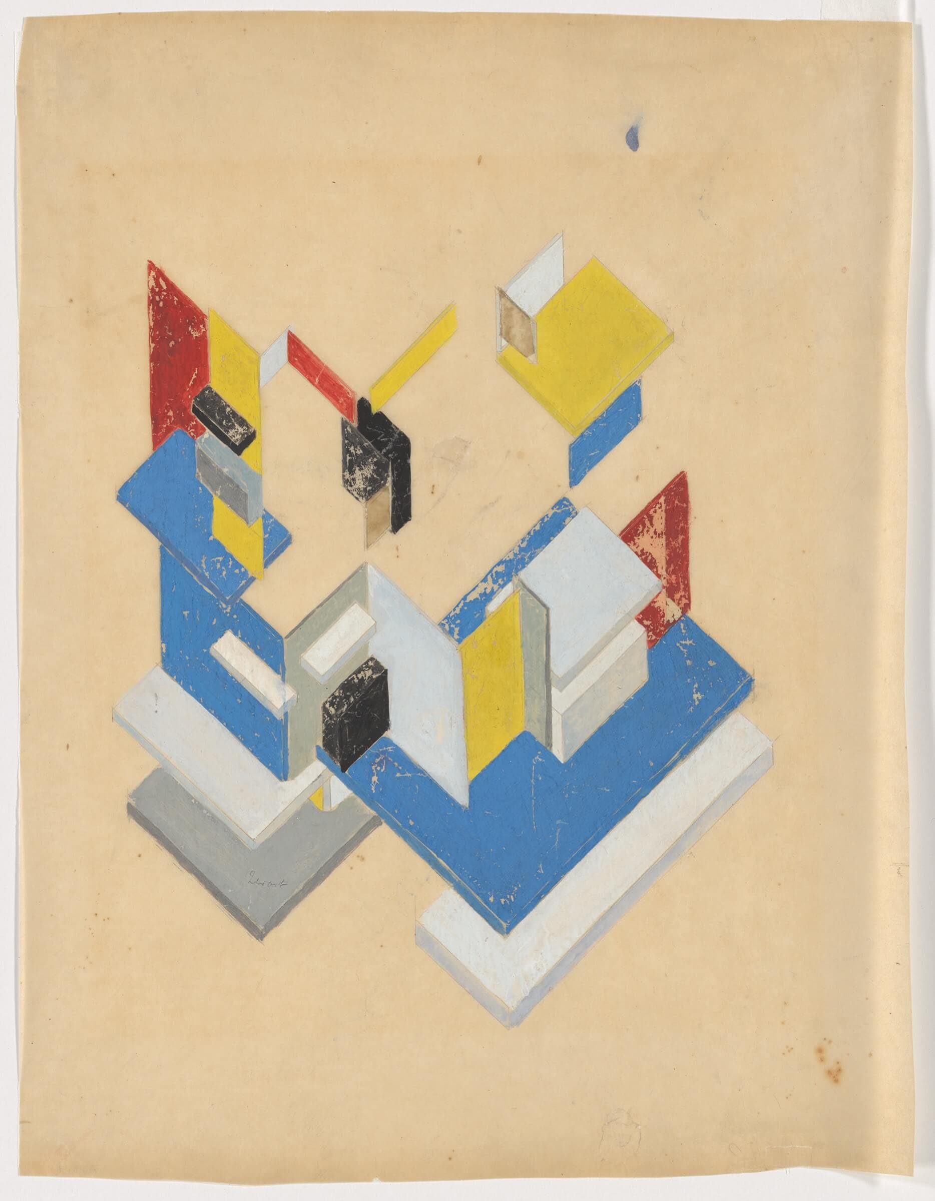 Theo van Doesburg. Counter-construction Maison Particulière, 1923-1924. Graphite and gouache on tracing paper. Collection Het Nieuwe Instituut, DOES AB5117. Donation Van Moorsel 