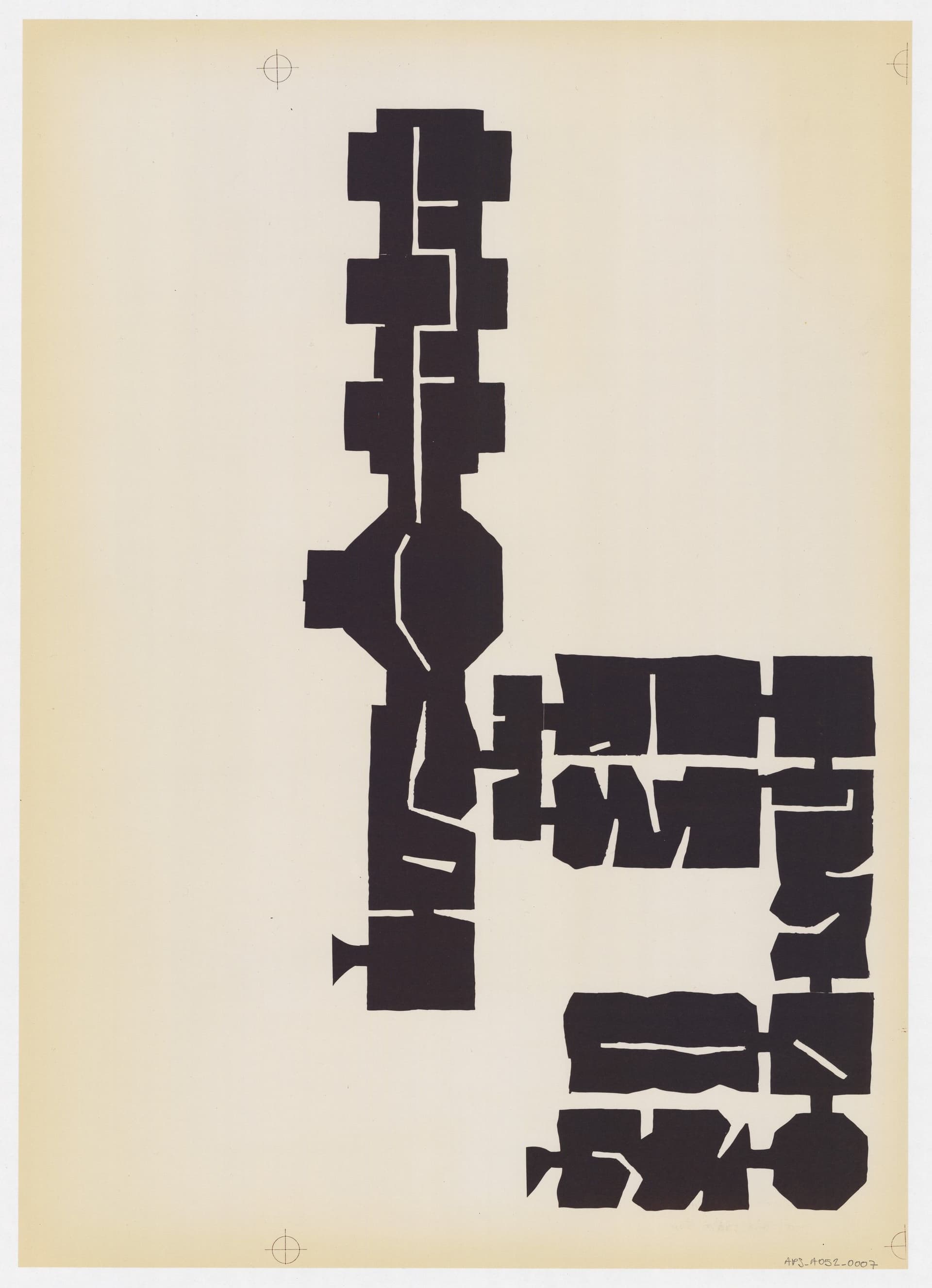  Alison en Peter Smithson, Painting & Sculpture of a Decade 54–64. Tentoonstelling Tate Gallery, Londen, 1964. Diagram van de tentoonstellingsruimten.  