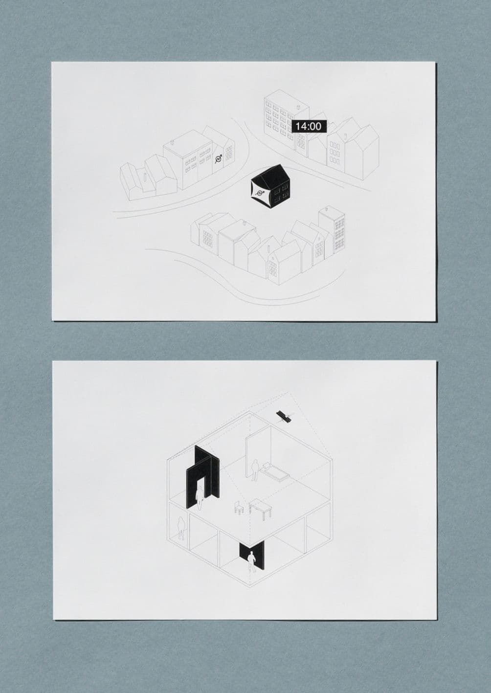  5) Carrying out the squatting action.
6) Maintaining the occupation.
From: Architecture of Appropriation. On Squatting as Spatial Practice. Drawing by Anastasia Kubrak. Photo by Johannes Scwartz. 