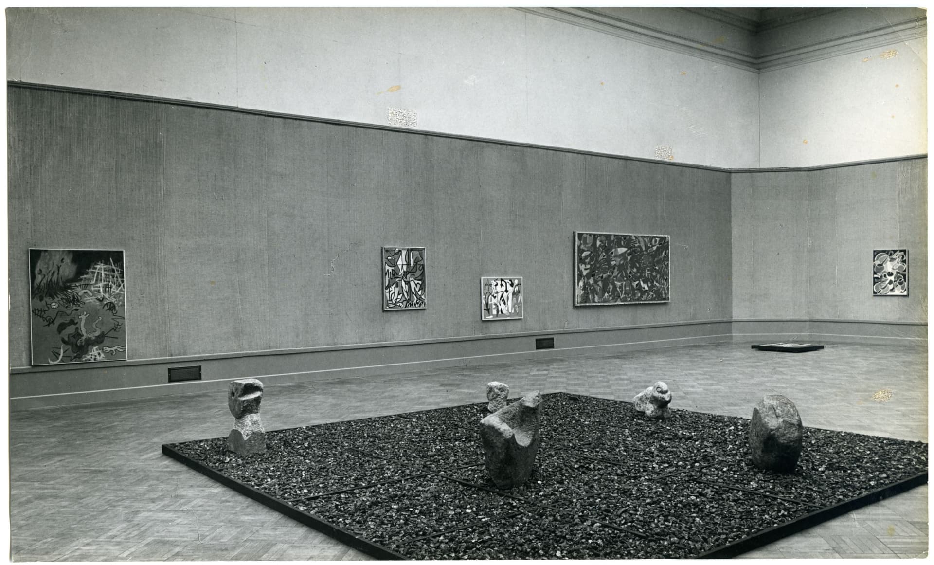 Aldo van Eyck, 2nd International Exhibition of Experimental Art, Palais des Beaux-Arts, Liège, 1951. Photo Serge Vandercam. From the Aldo van Eyck Archive. 