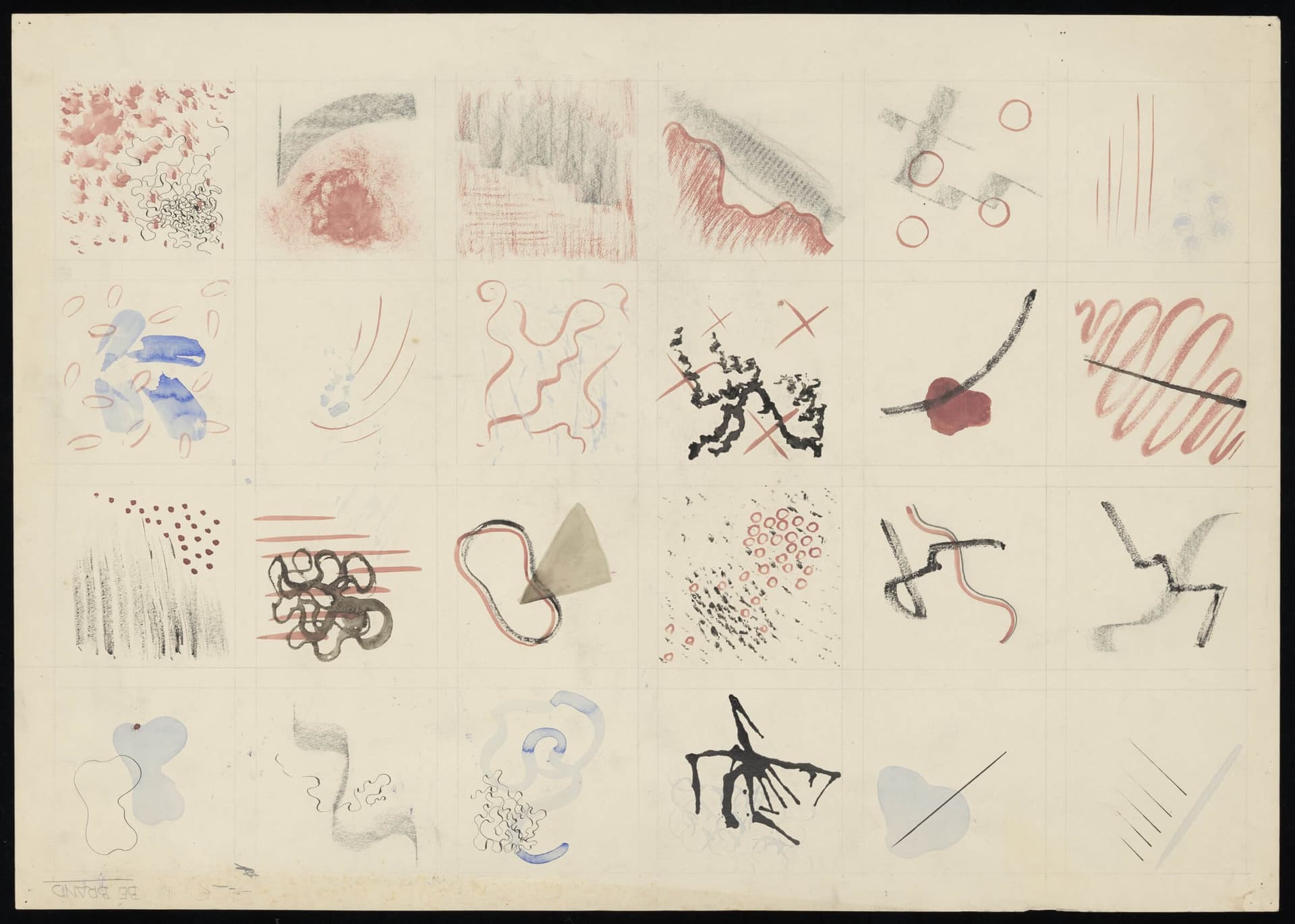 Colour planes: colour and interior studies made by students in Johan Niegeman’s class, 1940-50. Collection Het Nieuwe Instituut, NIEG 153 
