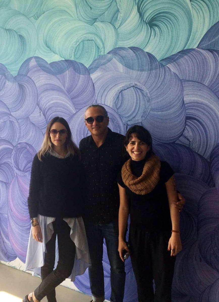 Aline Cavalcante, Fred Gelli en Gellis partner Nina. 