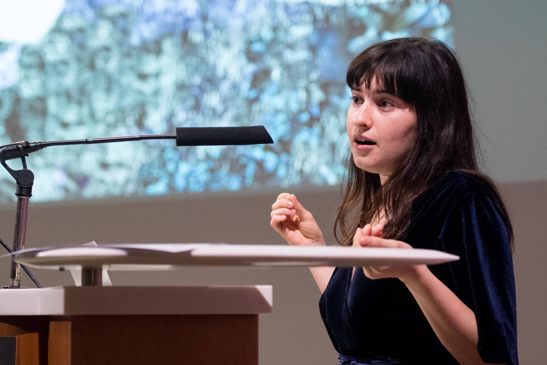 Presentatie Ekaterina Galetski, 23 november 2017. Foto: Hans Tak. 