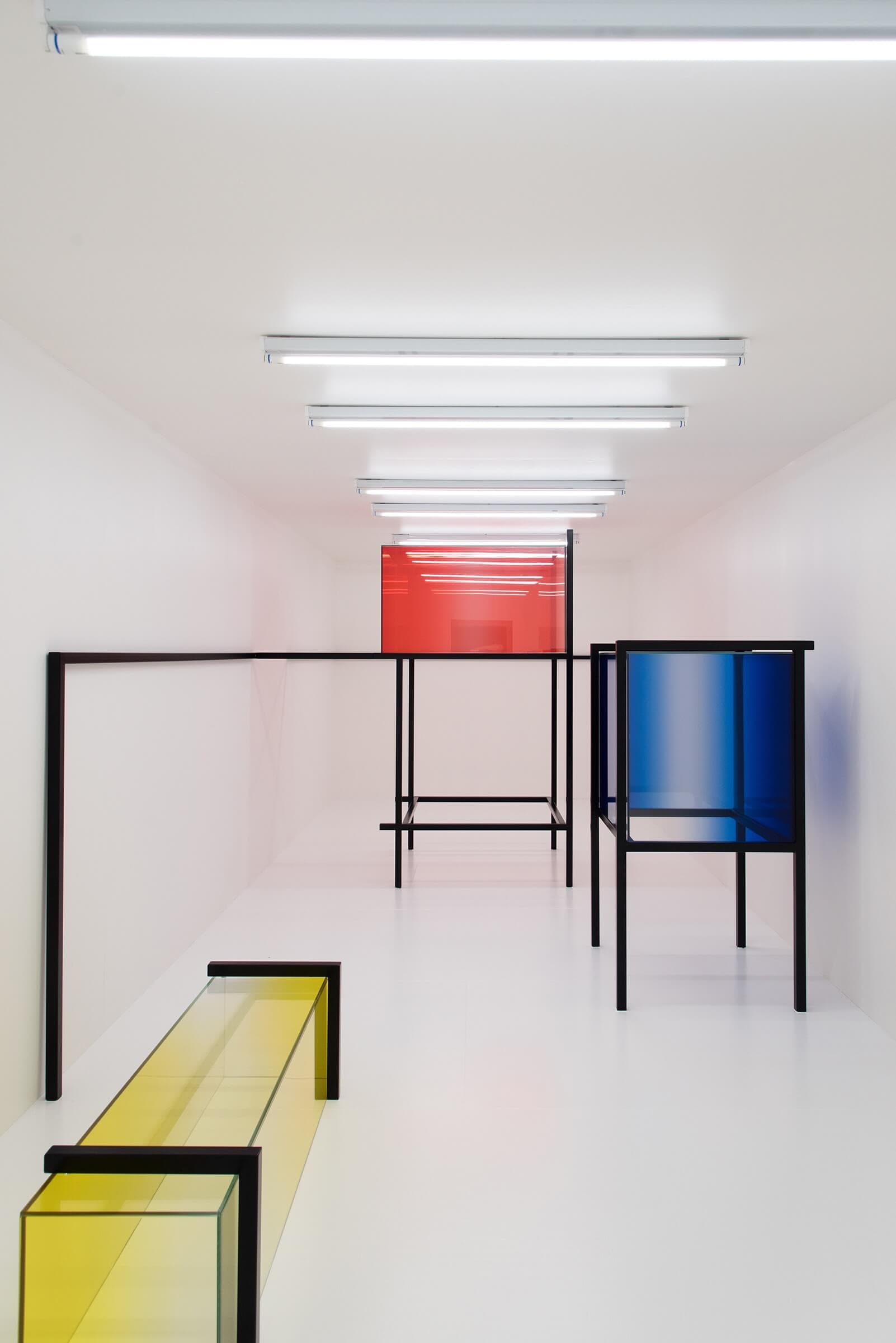 Spatial Composition in Red, Blue, and Yellow by Studio Sabine Marcelis. Photo Petra van der Ree 