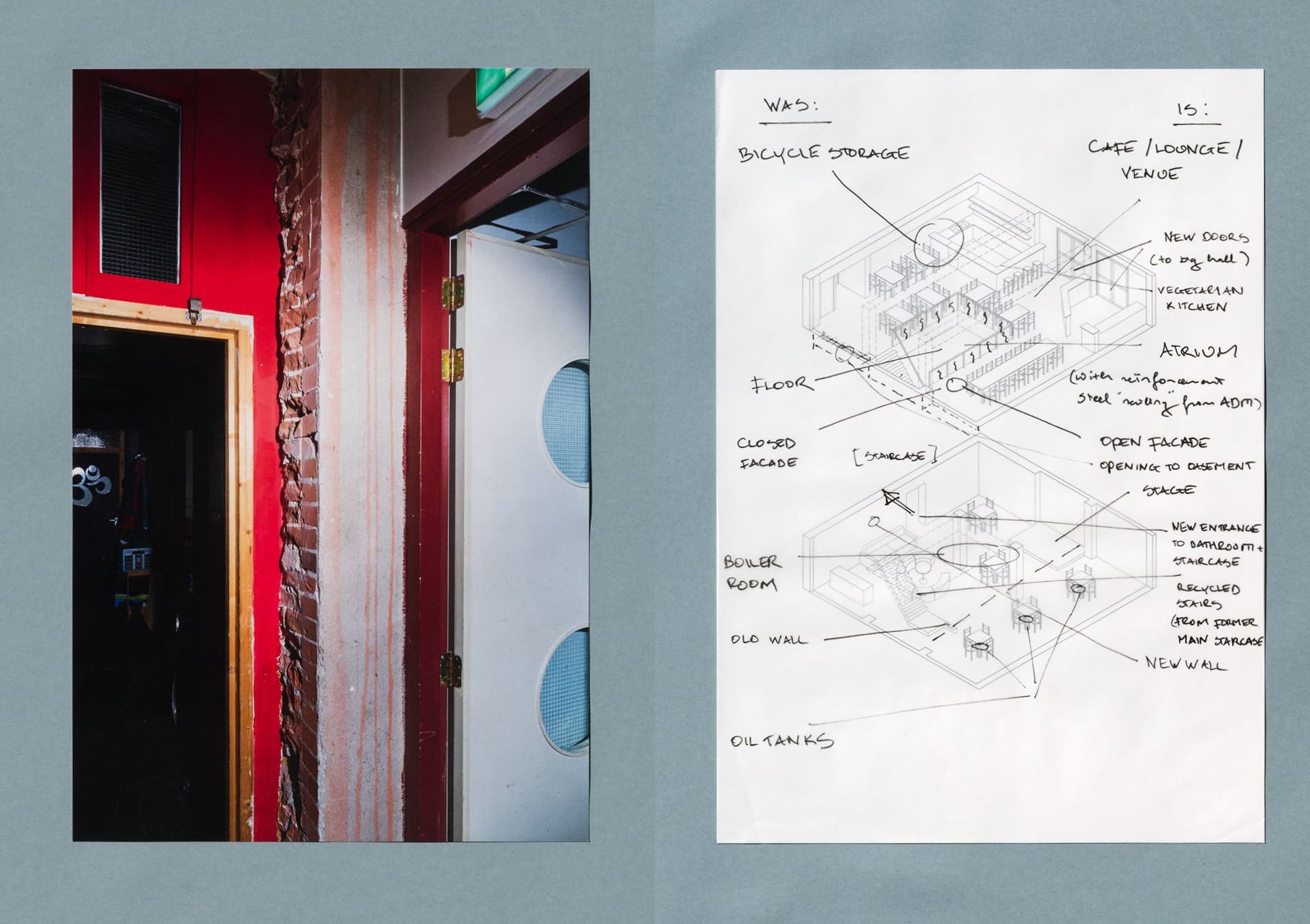 Plantage Dok. Ground Floor - Café. Publicatie: Architecture of Appropriation. On Squatting as Spatial Practice.