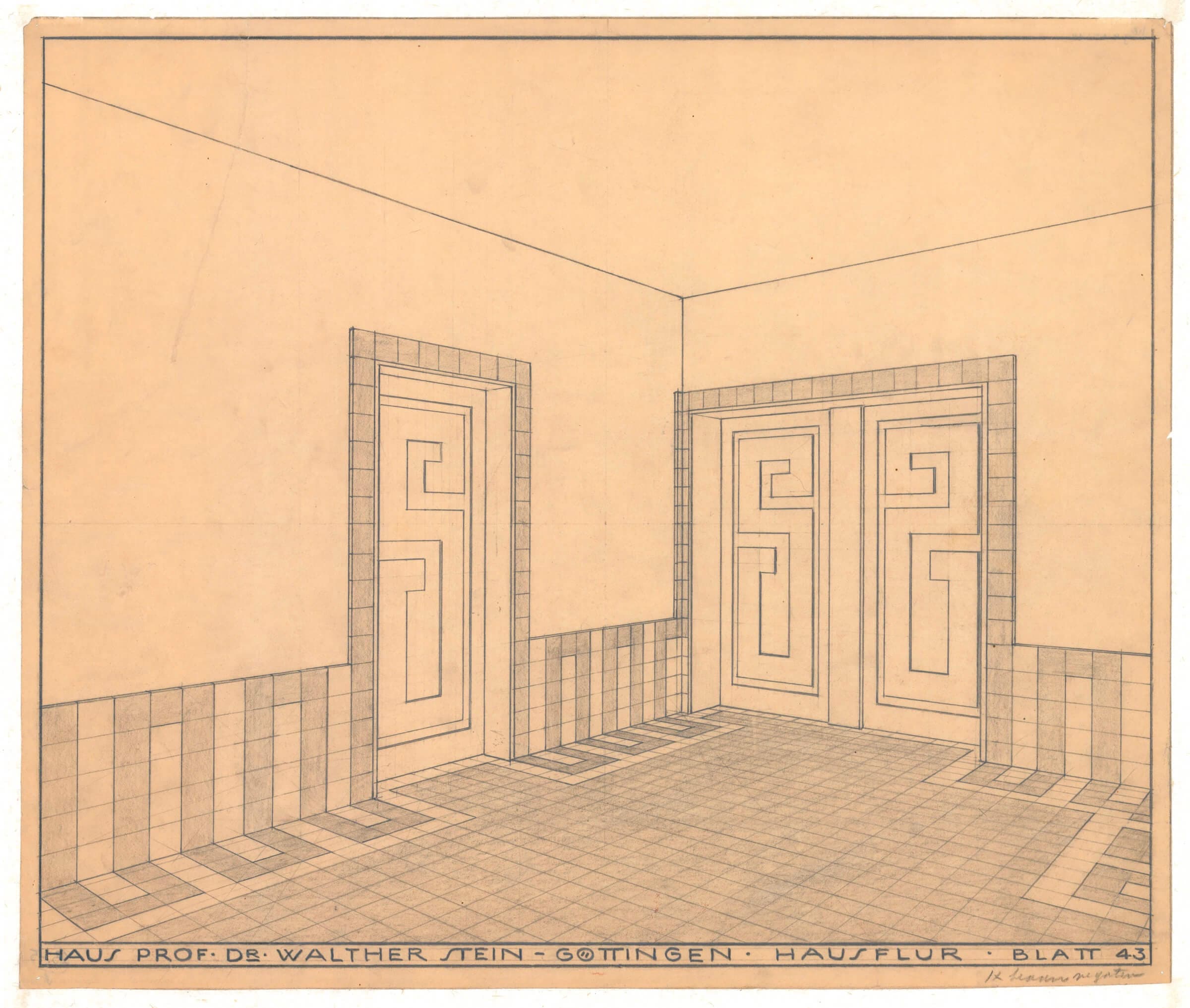 J.L.M. Lauweriks, Woonhuis Stein te Göttingen, 1911 – 1914, Collectie Het Nieuwe Instituut 