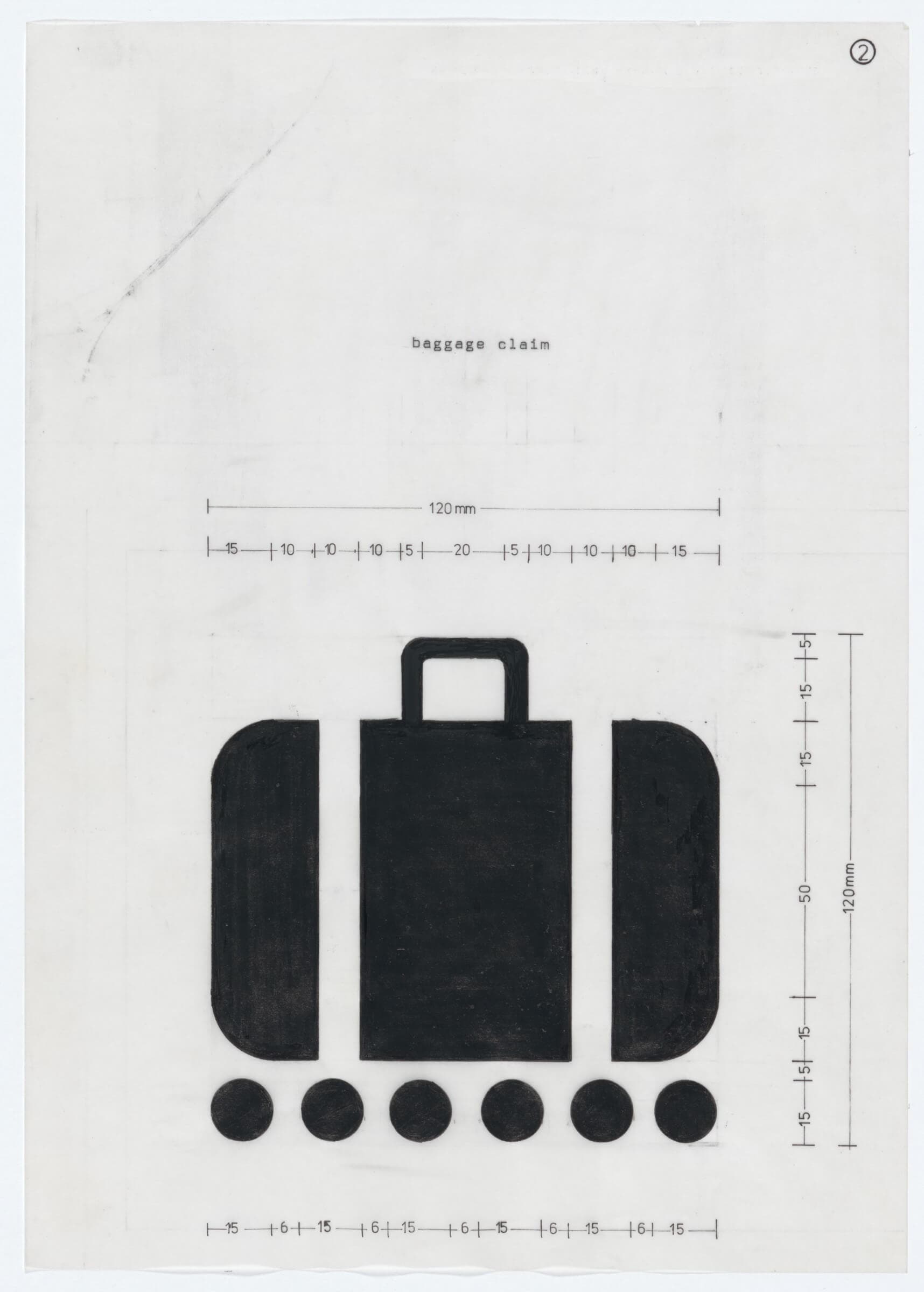 Kho Liang Ie. Pictogram Martula Muhammed Airport Lagos, 1977-79. Collectie Het Nieuwe Instituut, NVER 306 