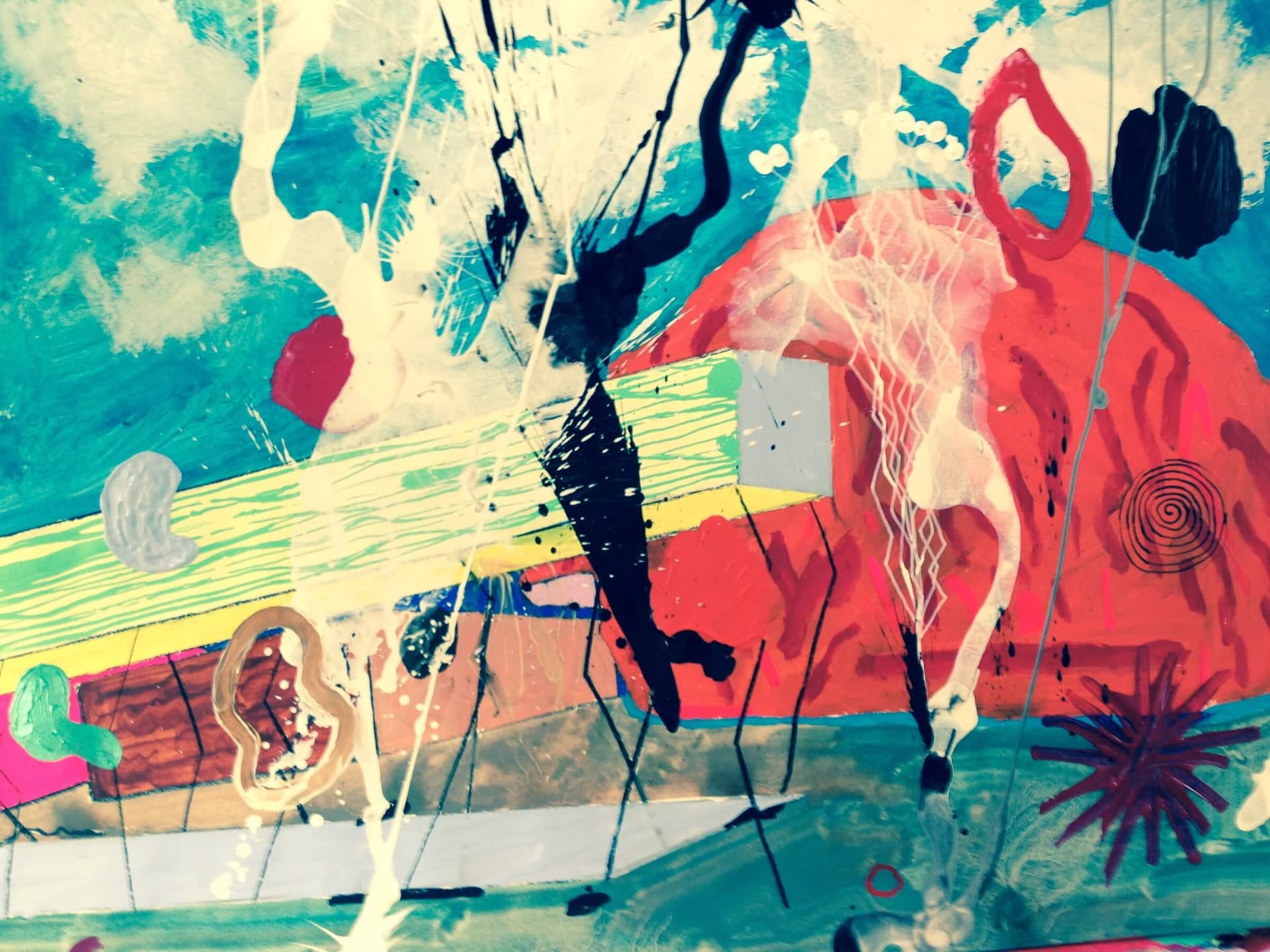 Painting for the Tate Modern architecture competition, Will Alsop 1995 