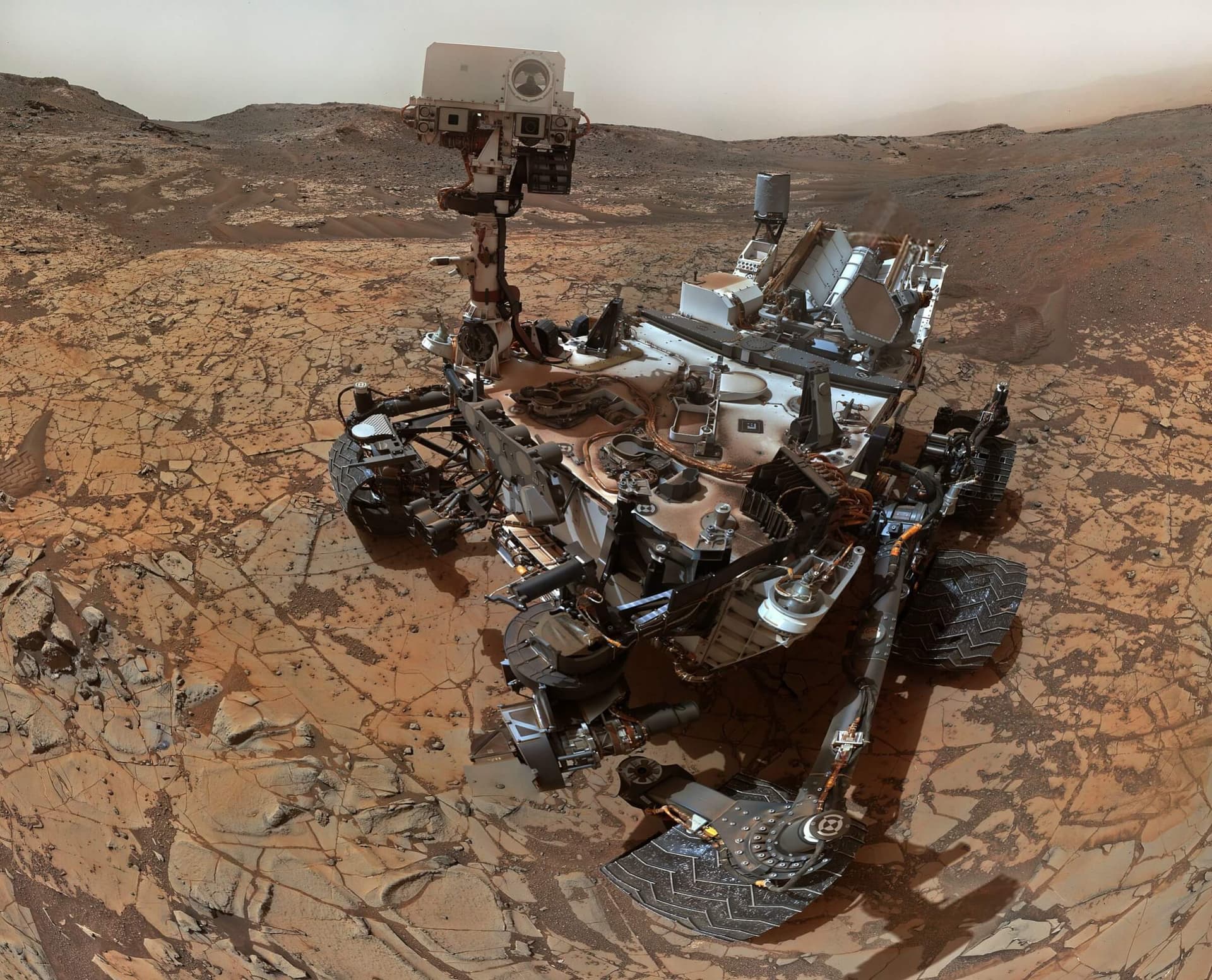 Zelfportret, NASA's Mars rover Curiosity, 23-01-2018. Foto: NASA/JPL-Caltech/MSSS 