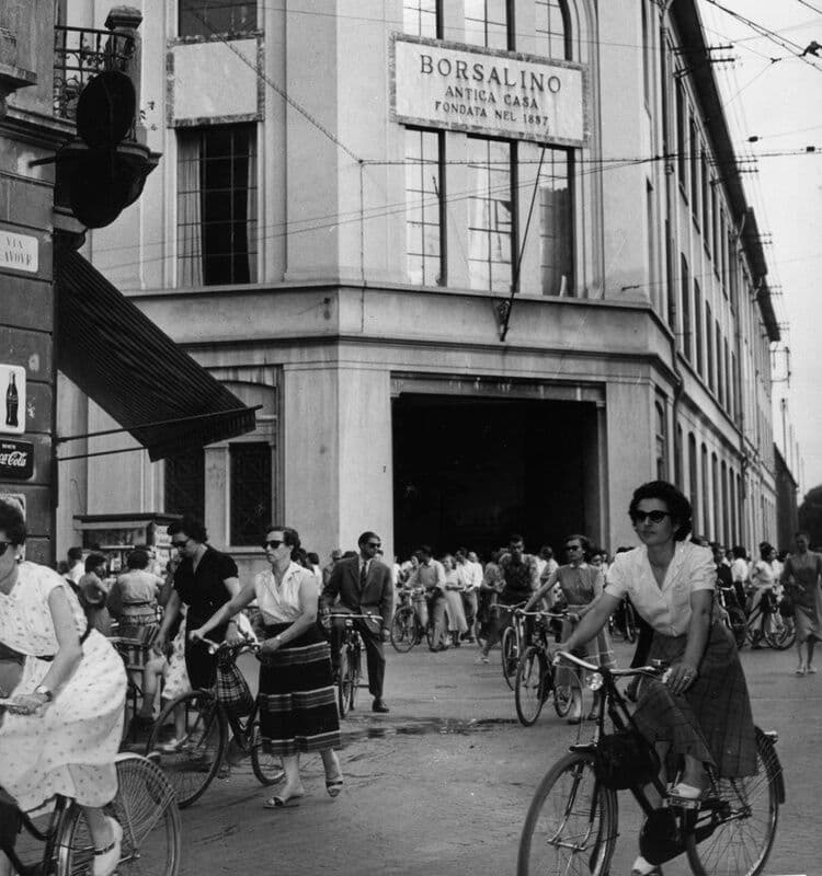 Borsaline at work. Alessandria, 1939. From A Hat and a Bicycle. Welfare capitalism and the female working body by Elisa Giuliano 