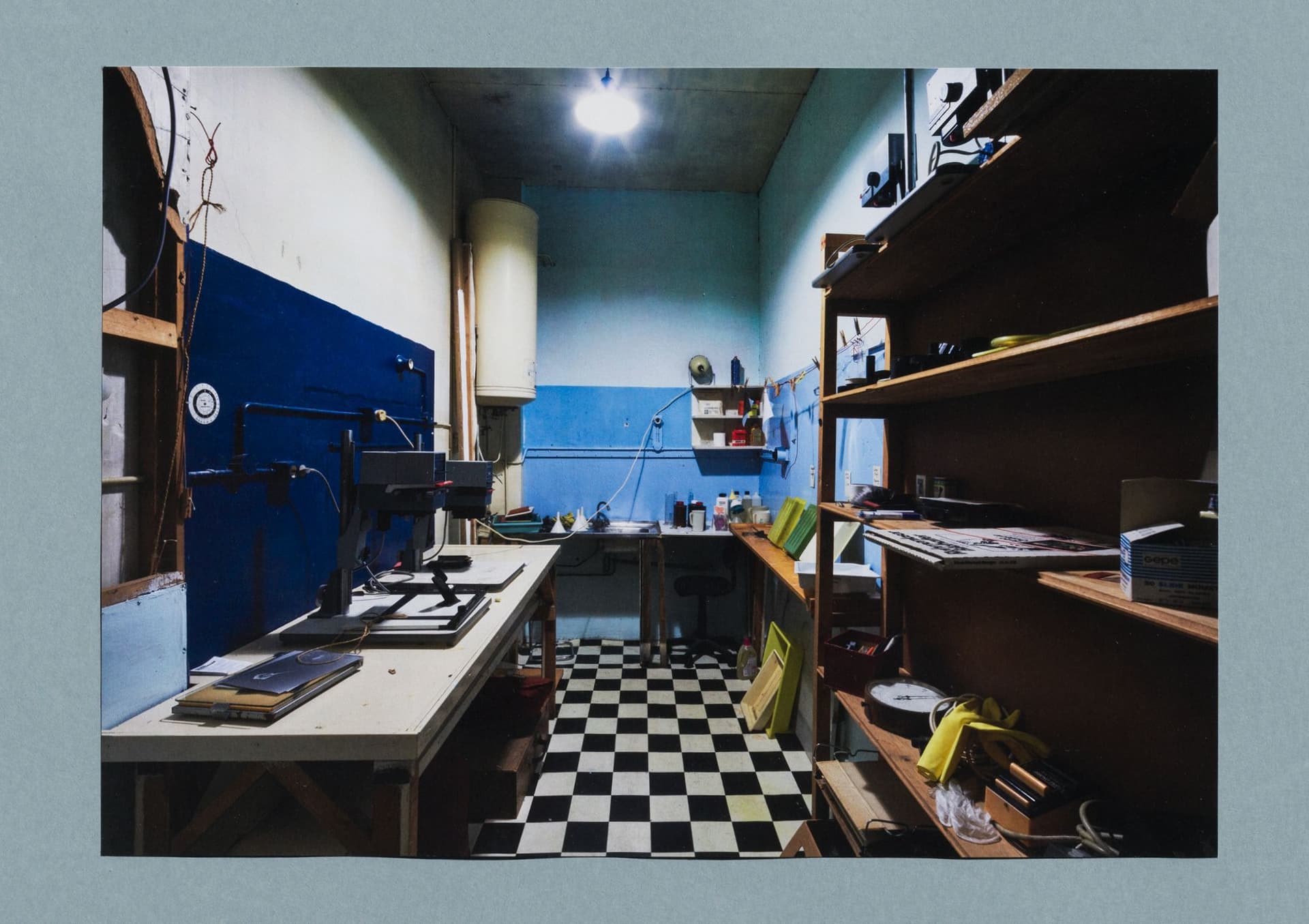  Poortgebouw. Third Floor - Dark Room. From: Architecture of Appropriation. On Squatting as Spatial Practice. Photo by Johannes Schwartz. 