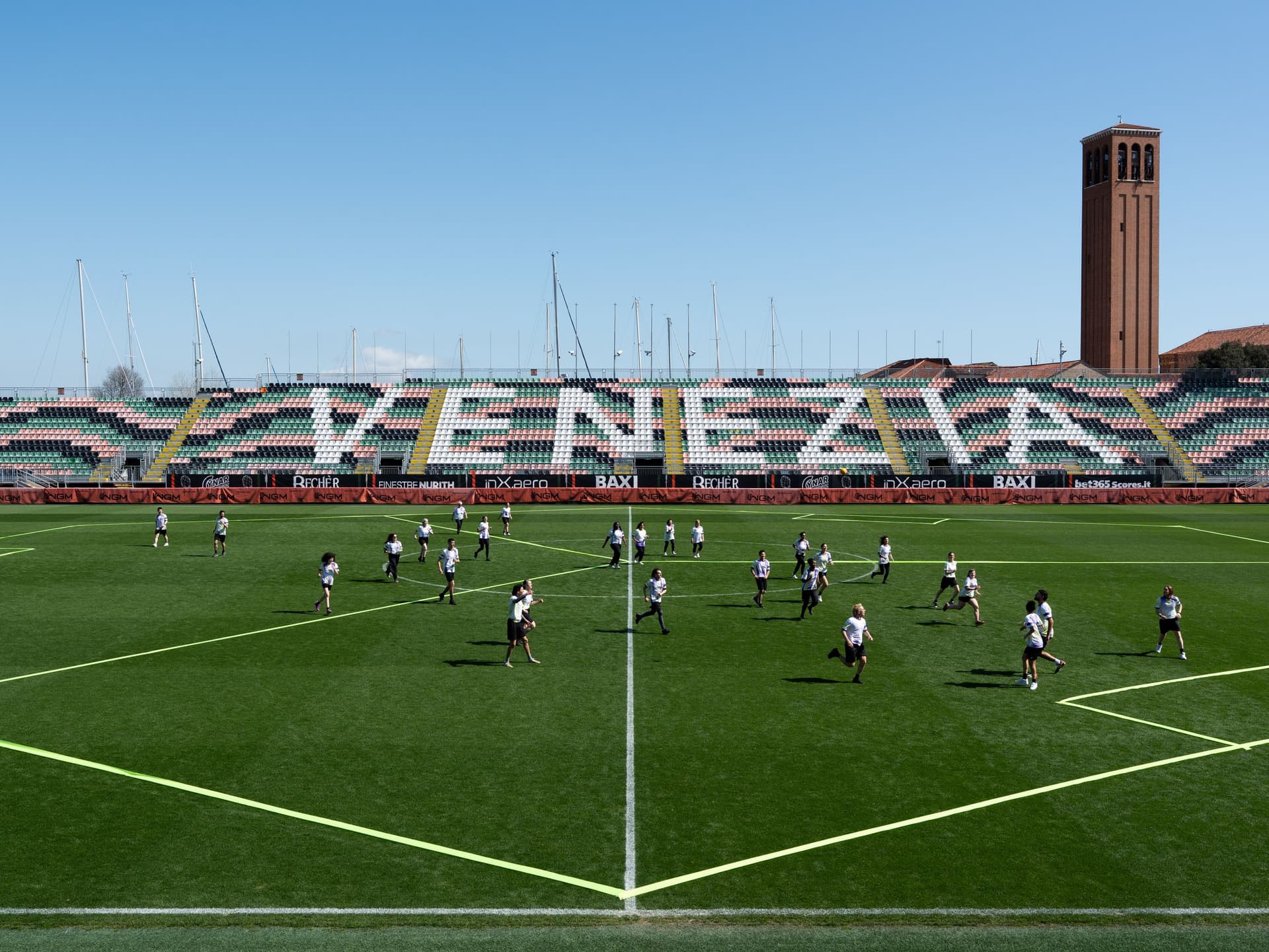 Anonymous Allyship by Gabriel Fontana, played at Stadio Pier Luigi Penzo in Venice. Photo: Giacomo Bianco