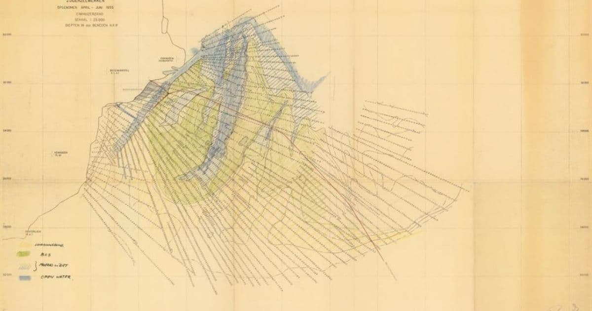  C. van Eesteren, sketch Enkhuizerzand, 1955, collection Het Nieuwe Instituut. 