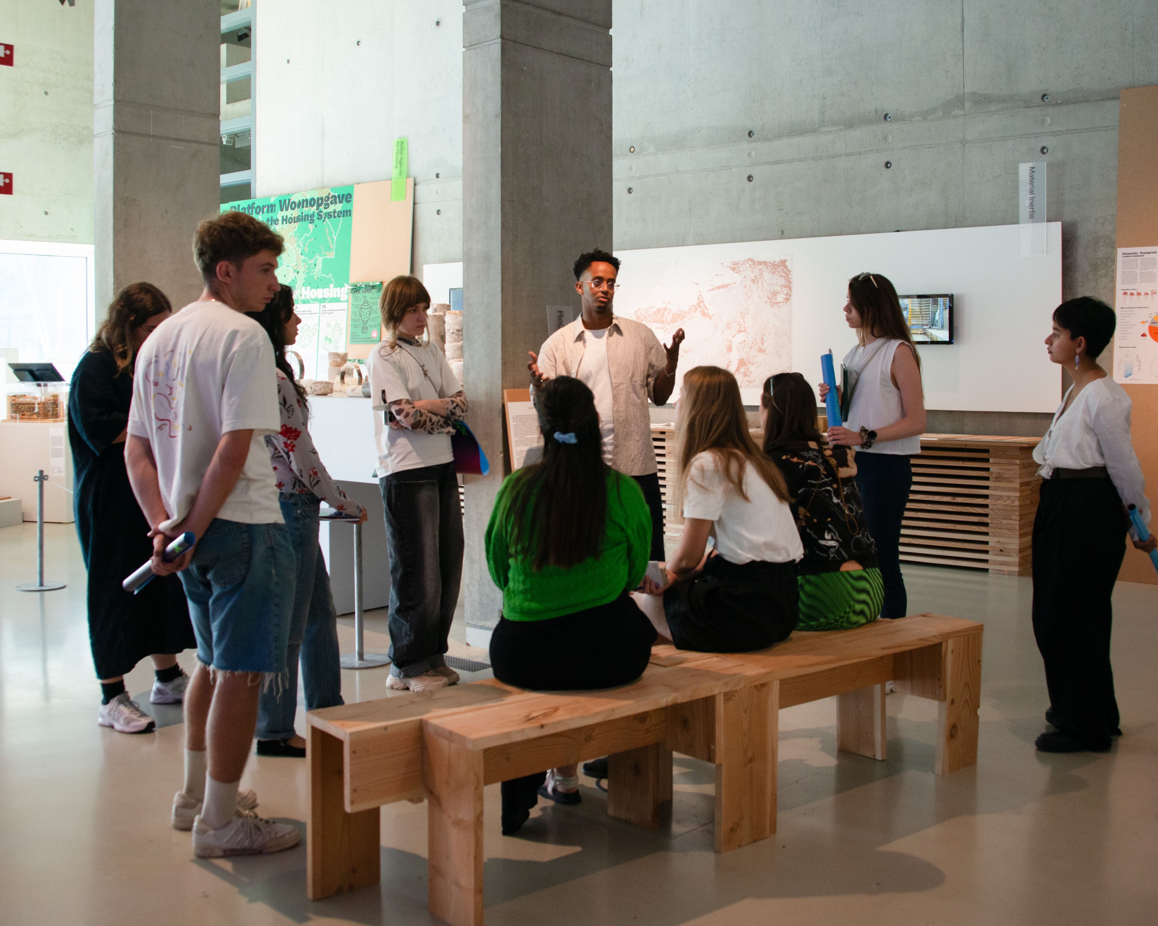 Visiting architects as they tour the IABR exhibition.