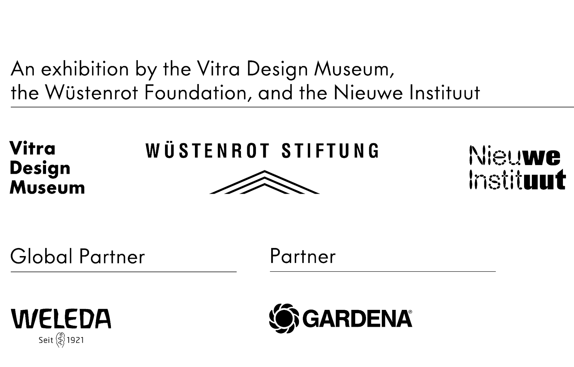 Logo's of partners that made this exhibition possible