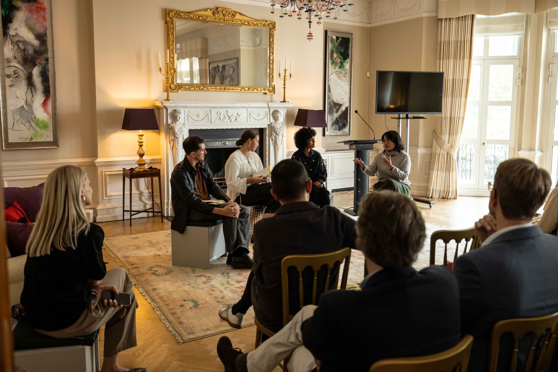 Launch of the Remapping Collaborations publication at the Dutch Embassy during London Design Biennale 2025.
