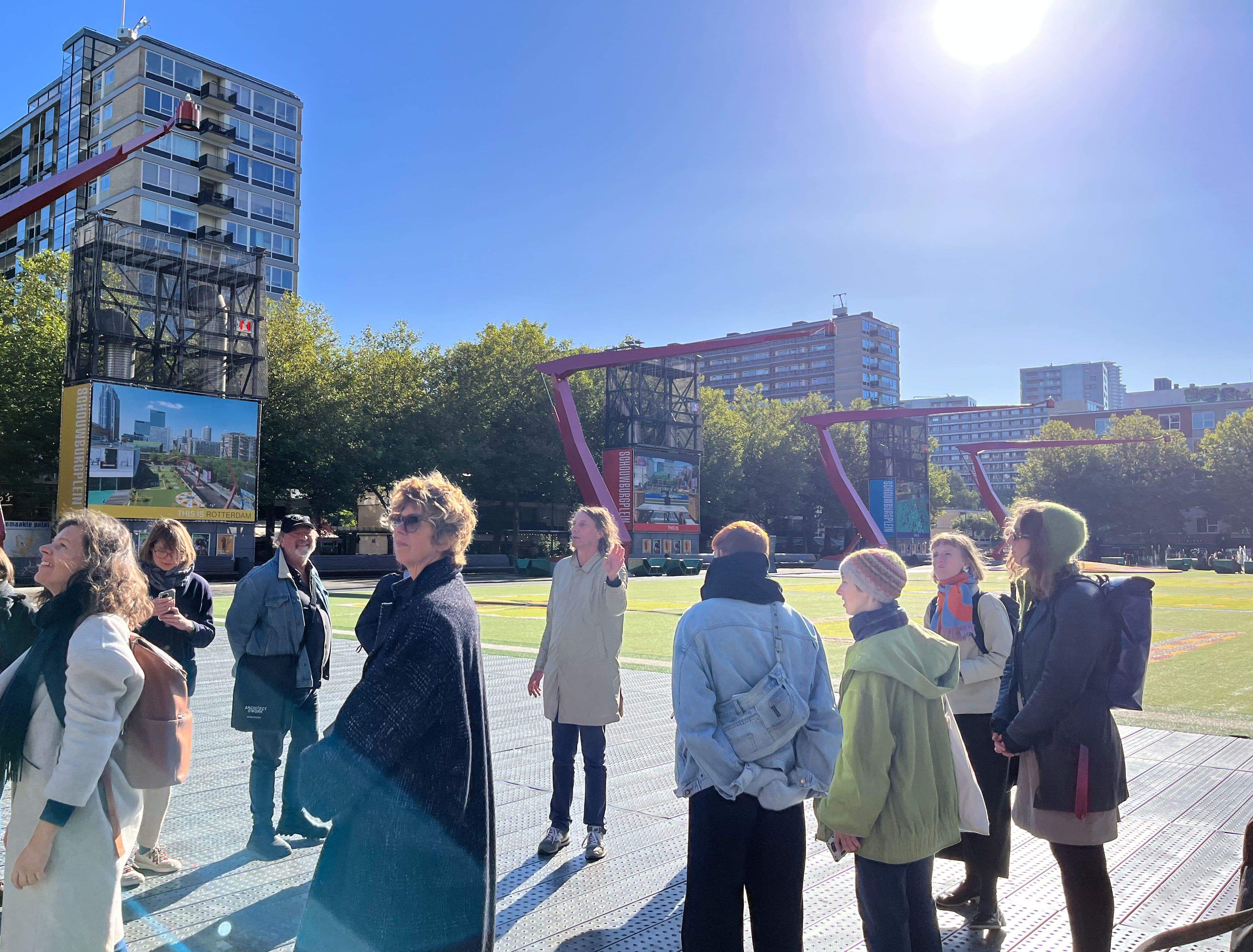 Claudia Kromrei during her visit to Rotterdam