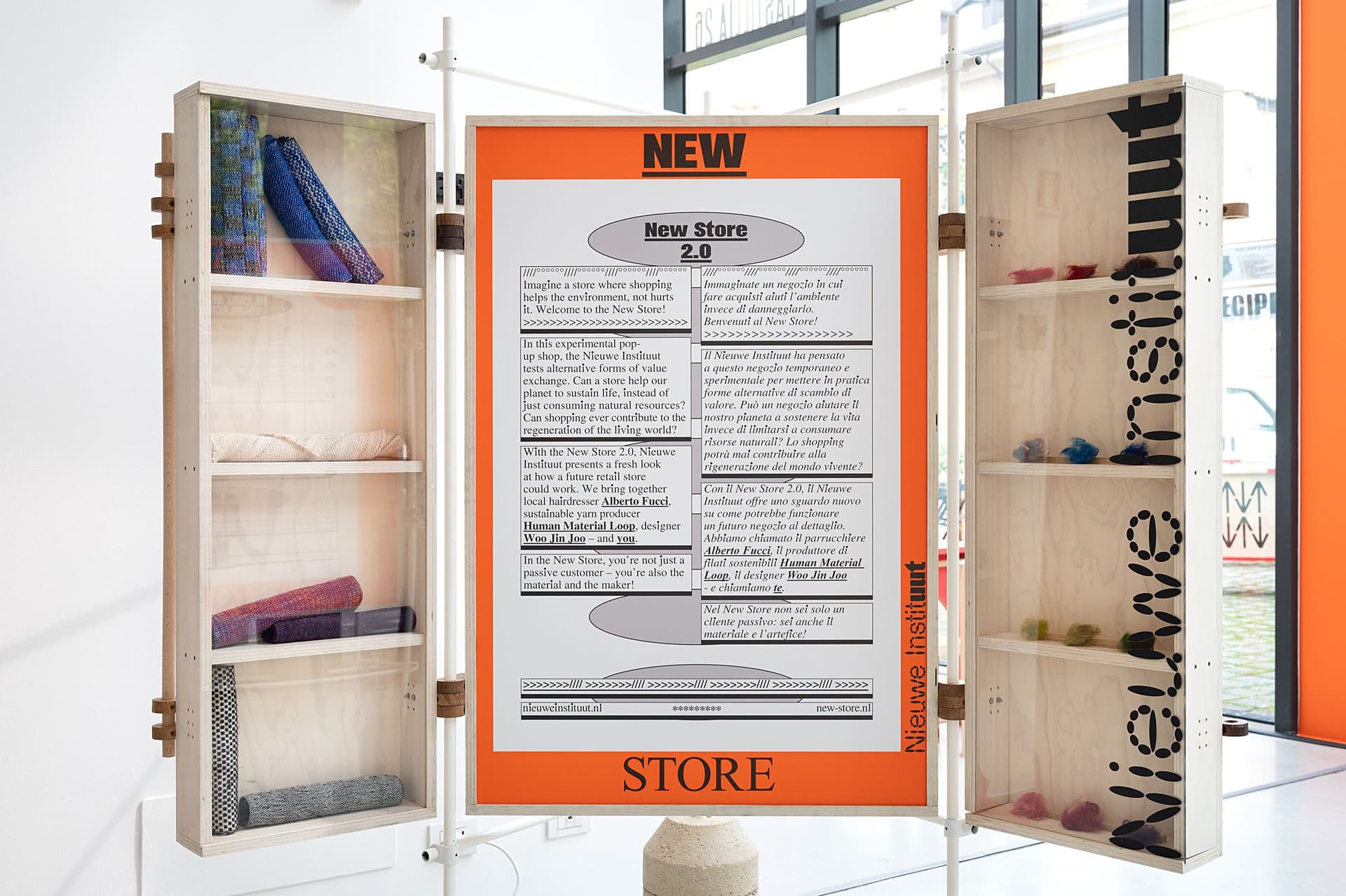 New Store 2.0 display by Jeroen Wand and OS_Studio. Photo: Cristiano Corte