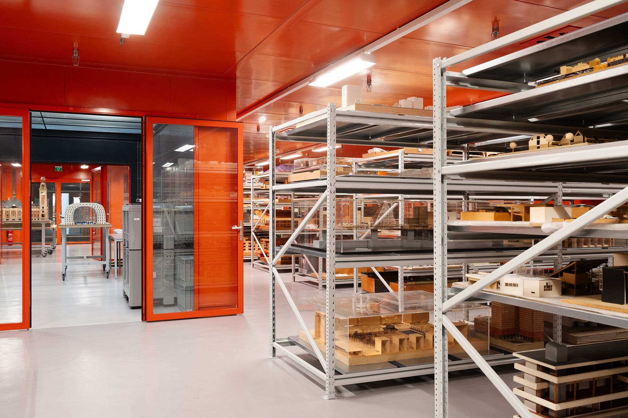 Models stored in the Open Model Storage, part of the workshop is visible.