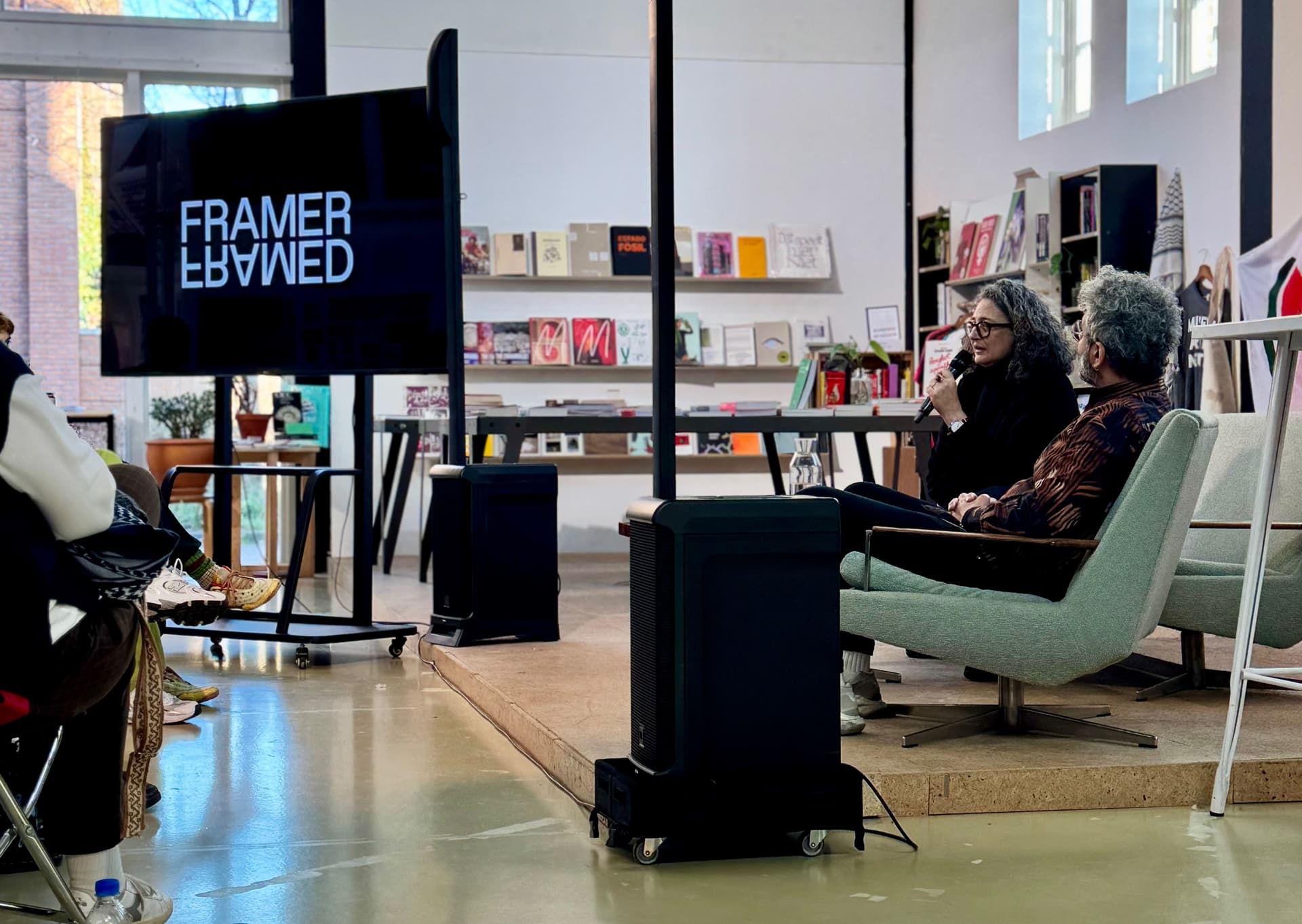 Hatem Imam at the opening of Past Disquiet in Framer Framed