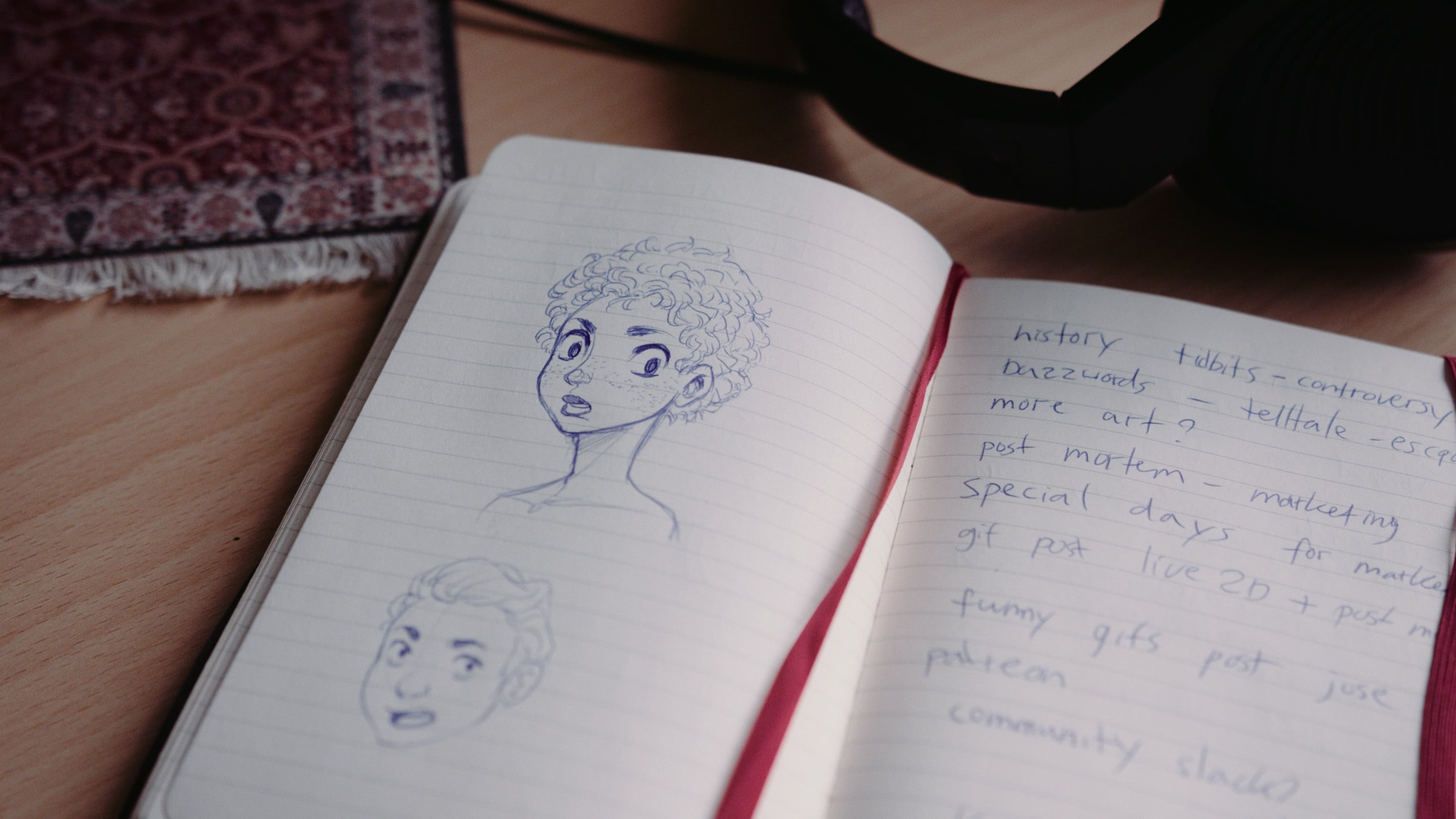 Sketch of one of the characters in the game 'Herald'