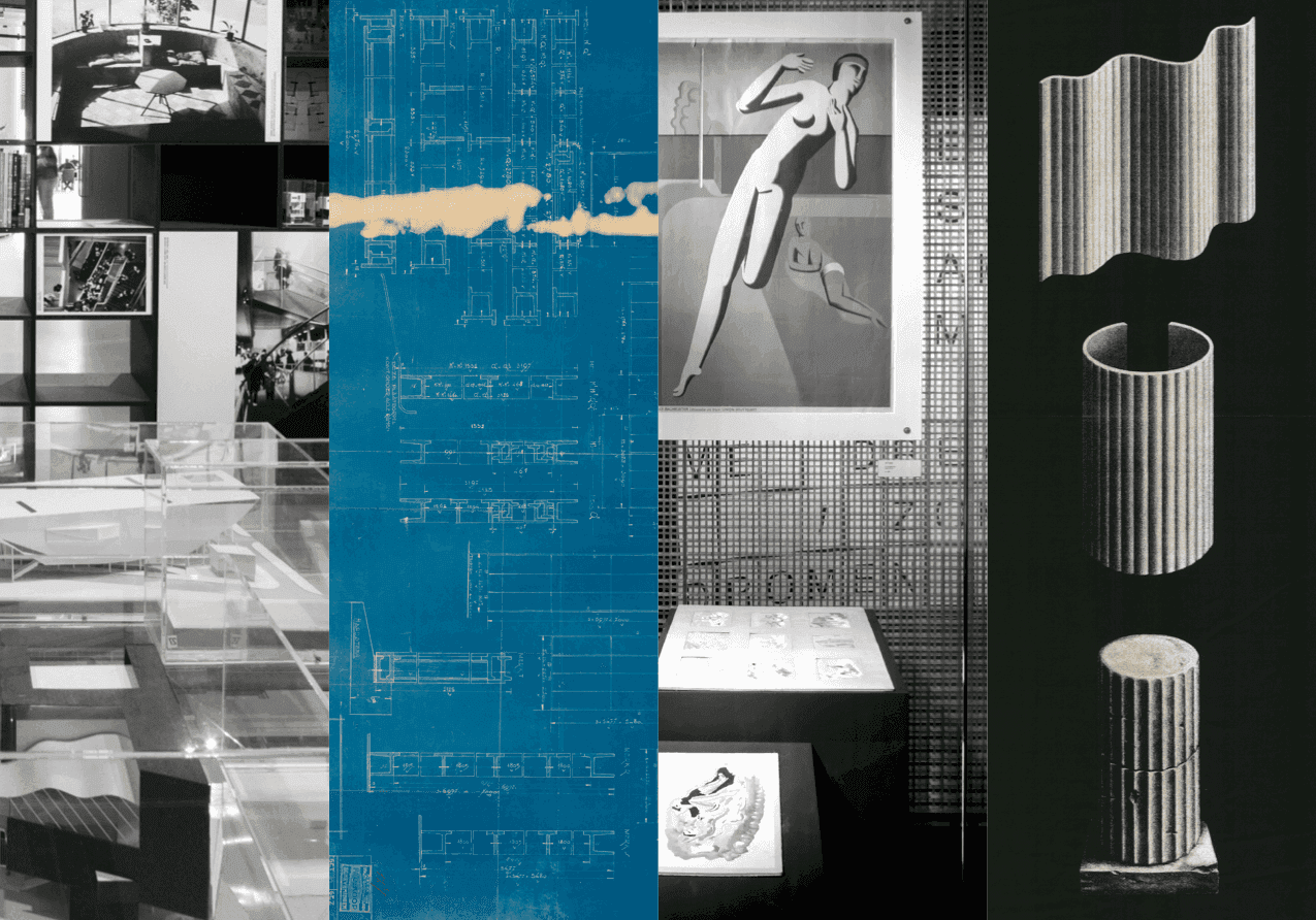 Spread from Expansive Architecture. Design by Julie Peters. 