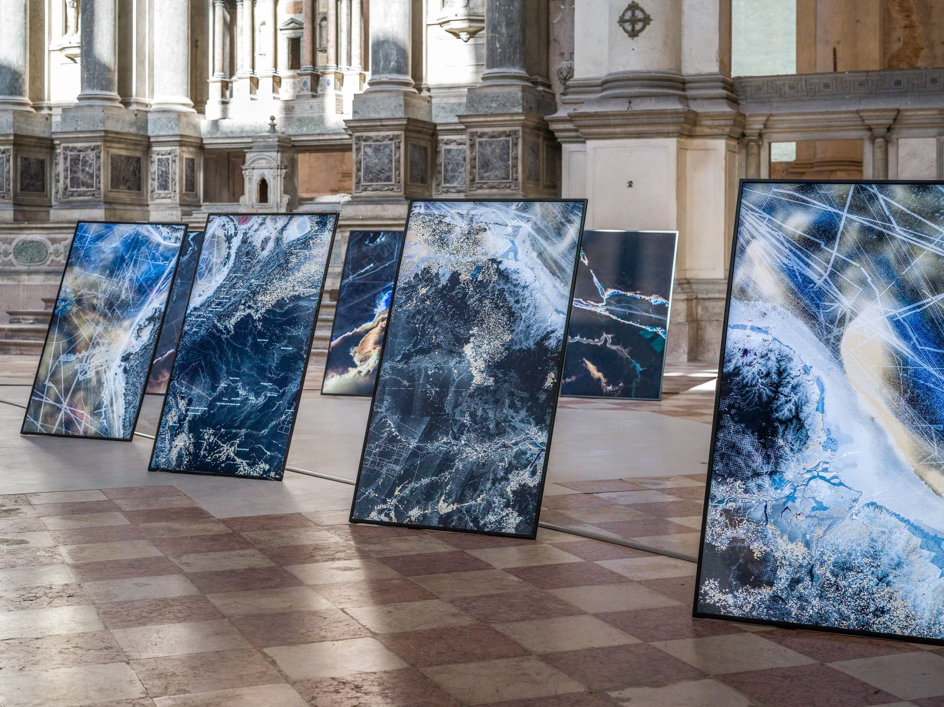 Territorial Agency: Oceans in Transformation at Ocean Space, Chiesa di San Lorenzo, 2020. Photo: Enrico Fiorese. 