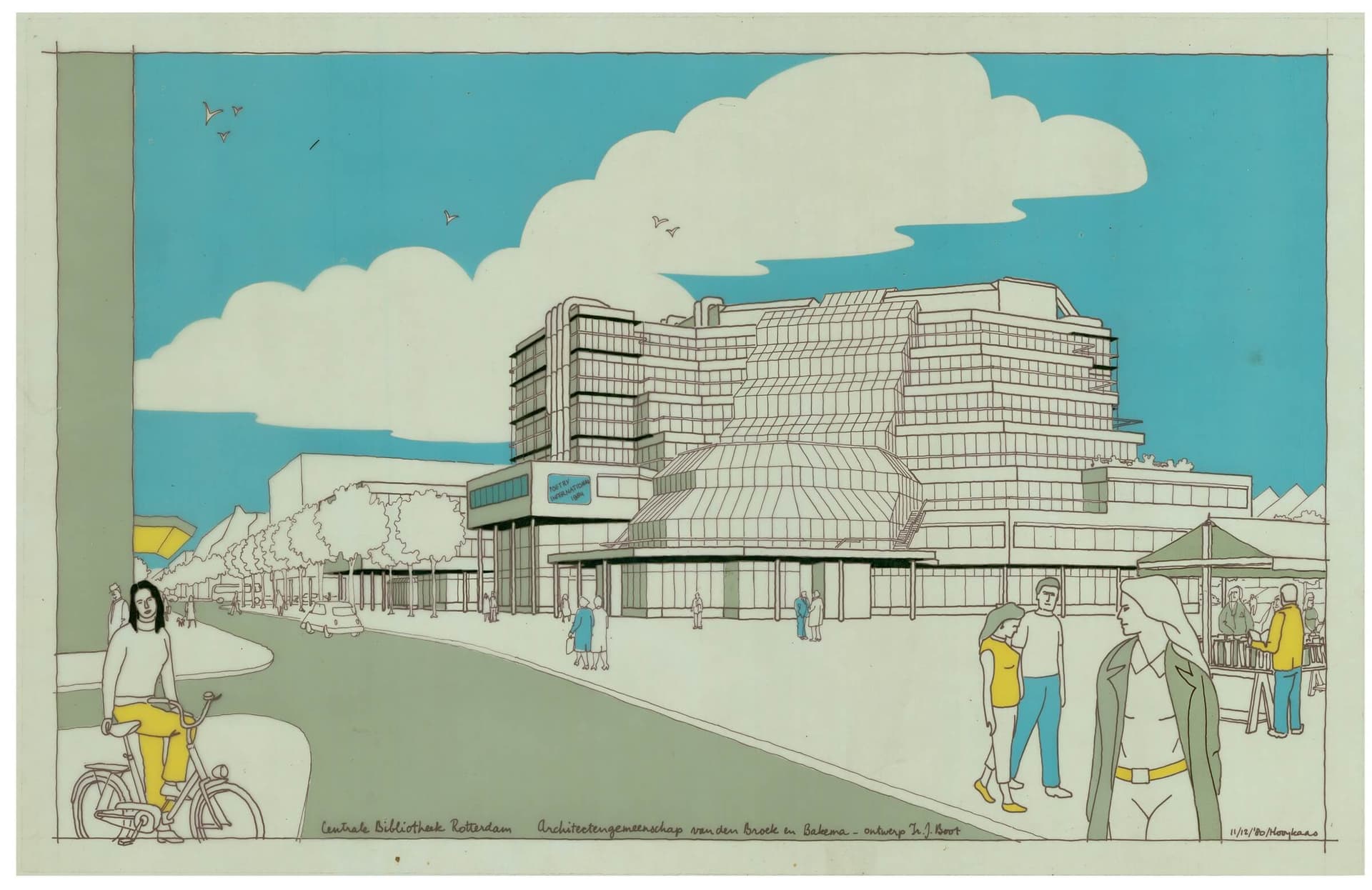 Van den Broek en Bakema, Central Library, Rotterdam, 1973. Collection Het Nieuwe Instituut, BROX 2288r2-1 