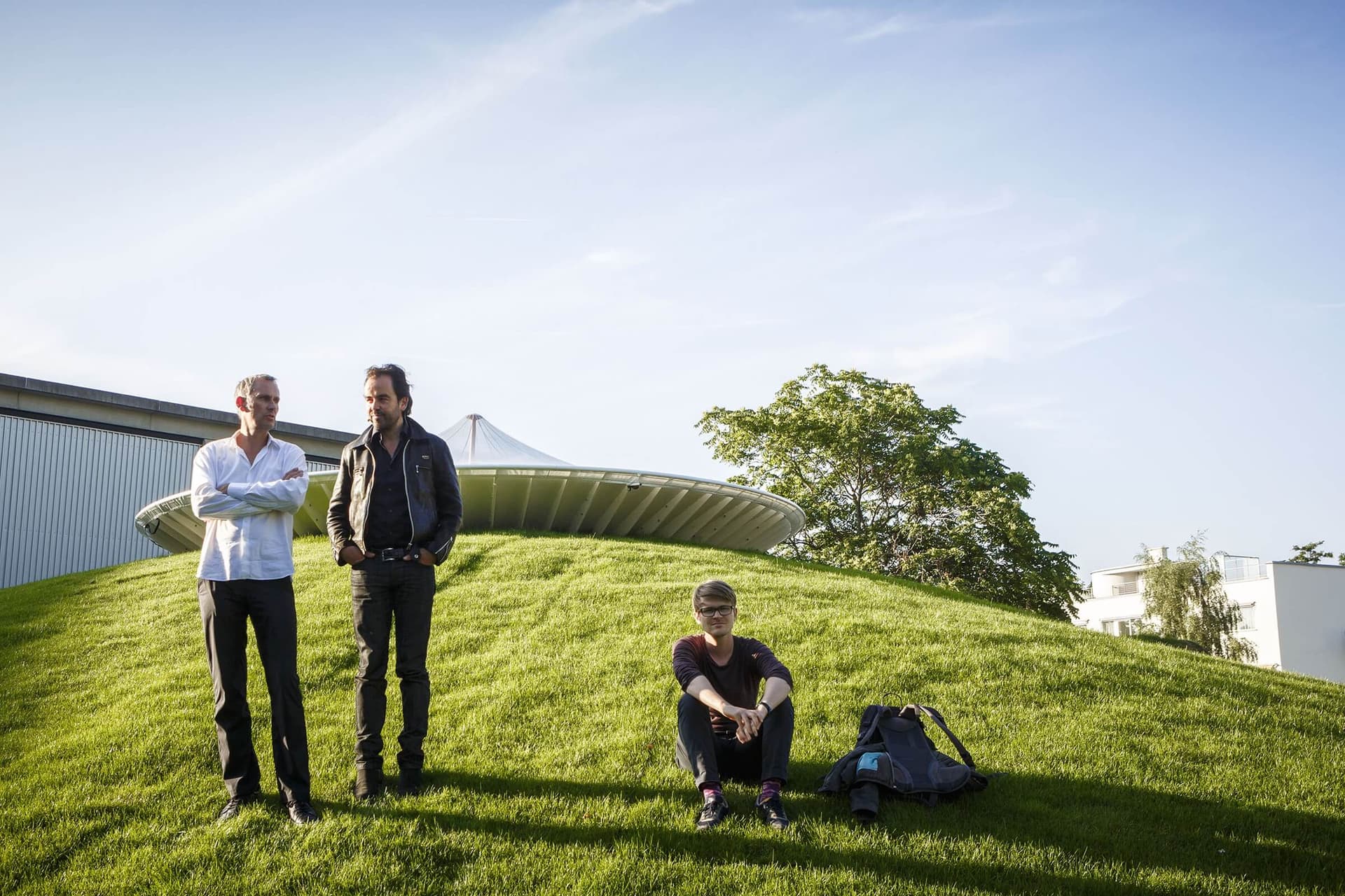 Bjarne Mastenbroek and Iwan Baan at The New Pavilion. Photo Matthijs Immink. 