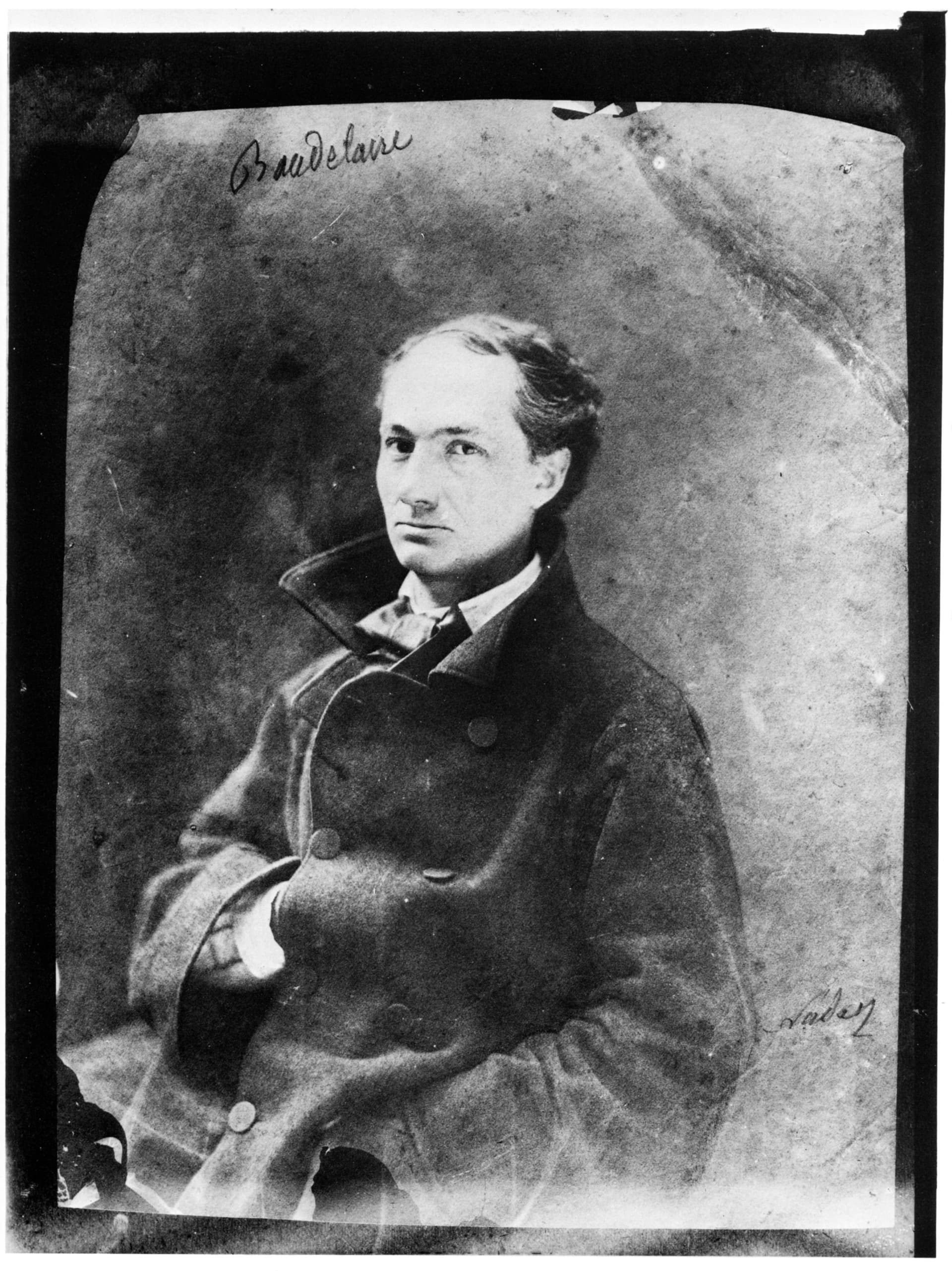 Charles Baudelaire by Nadar, in 1855 