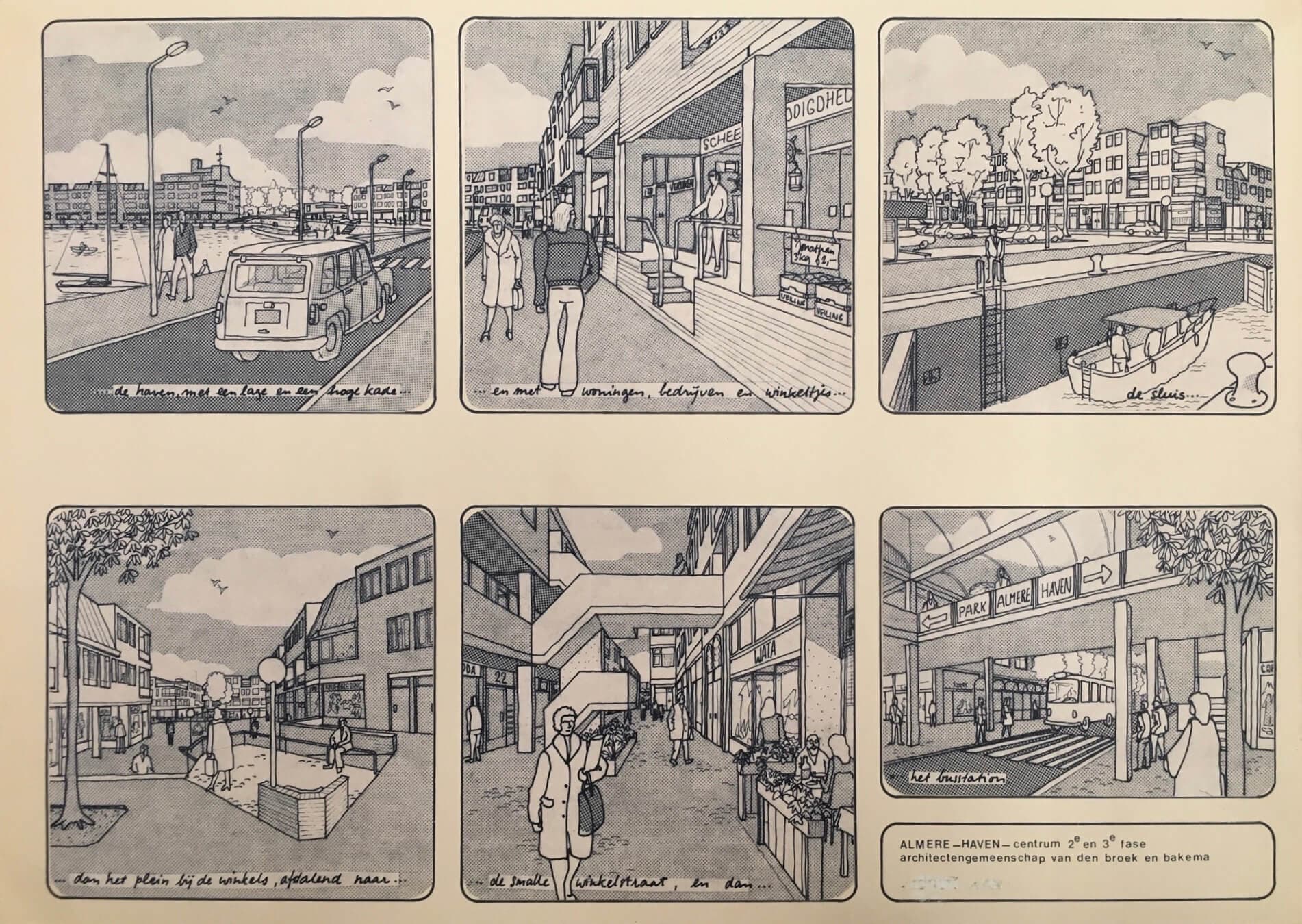‘Serial’ van Van den Broek en Bakema voor een ontwerp van Almere-Haven als lichtdruk, 1976. 