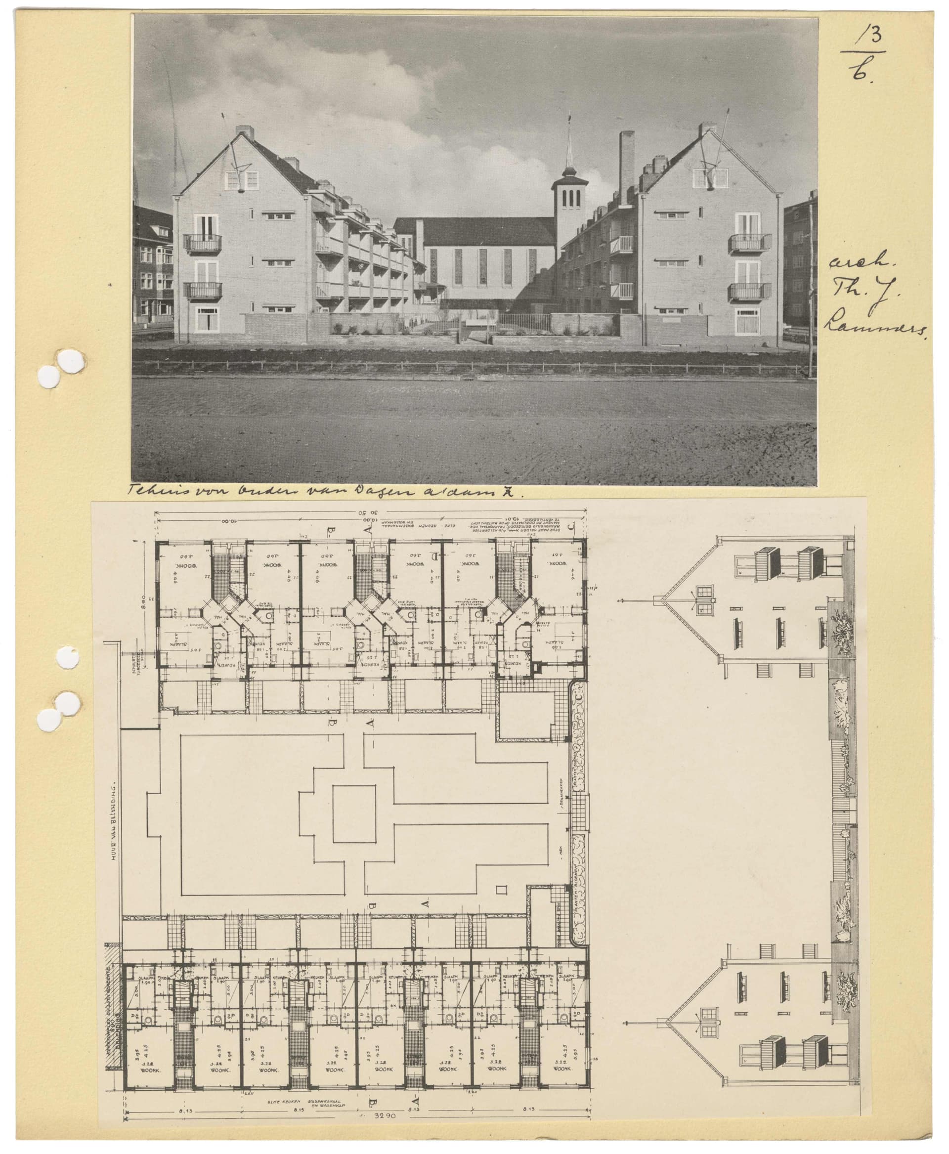  T.J. Lammers, Home for the elderly, South Amsterdam, 1936. Client: Remonstrantsche Stichting. Collection: Het Nieuwe Instituut, BNAR f307-1 