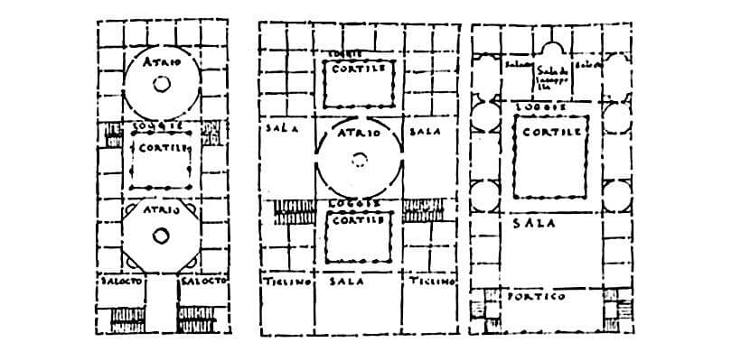 Francesco di Giorgio Martini, plans for Casa dei Signori, from Trattato di Architettura Civile e Militare, pre-1482. 