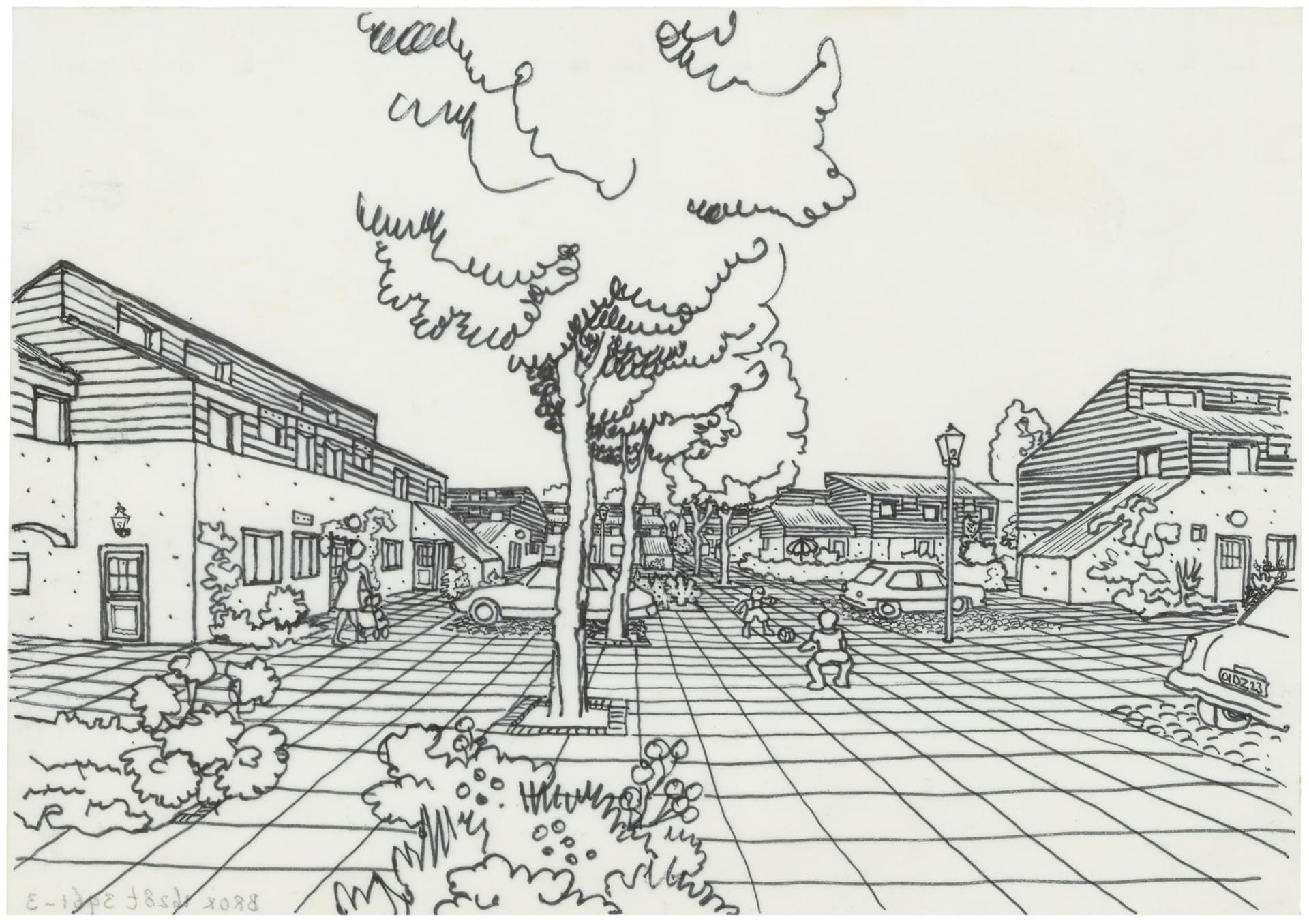 Van den Broek en Bakema. Plan Tanthof Delft, 1969. Collectie Het Nieuwe Instituut, BROX 1628t3961 