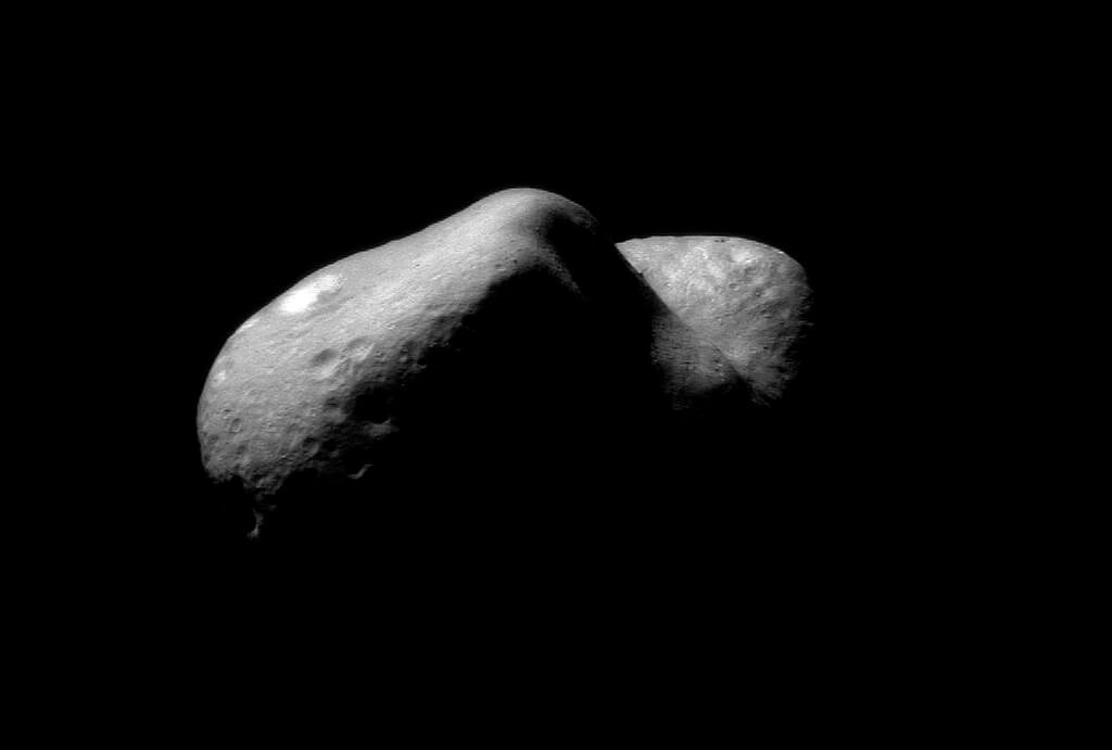 Eros, a stony asteroid, taken on February 14, 2001. NASA/NEAR Project (JHU/APL) 