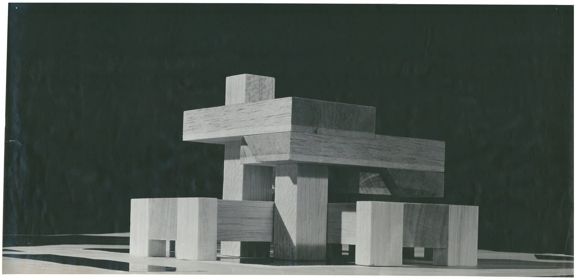 Carel Weeber en Jaap Bakema. Maquettefoto Nederlands Paviljoen Expo 70 in Osaka, Japan, 1970. Collectie Het Nieuwe Instituut, WEEB 145 