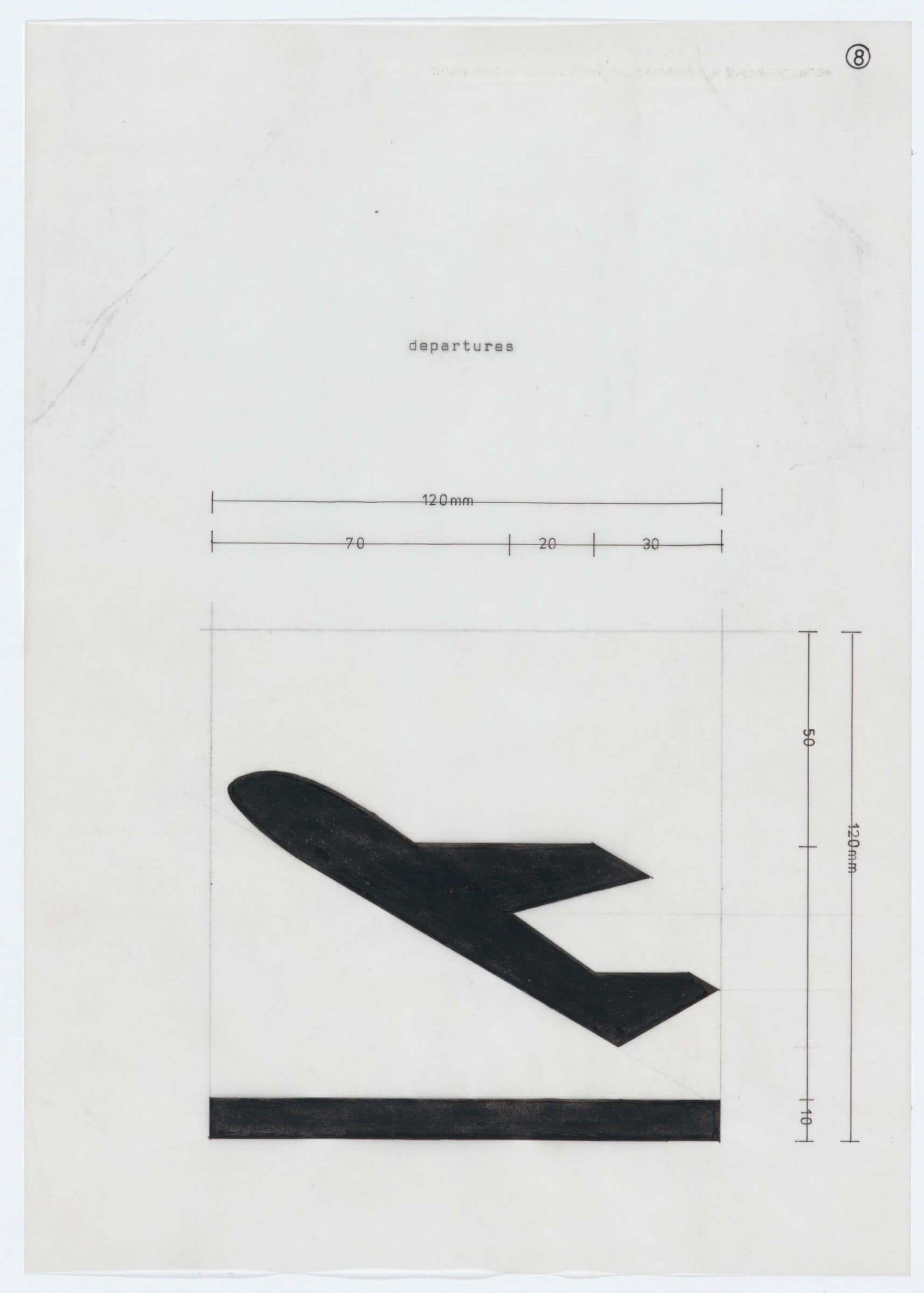 Kho Liang Ie. Pictogram Martula Airport Lagos, 1977-79. Collection Het Nieuwe Instituut, NVER 306 