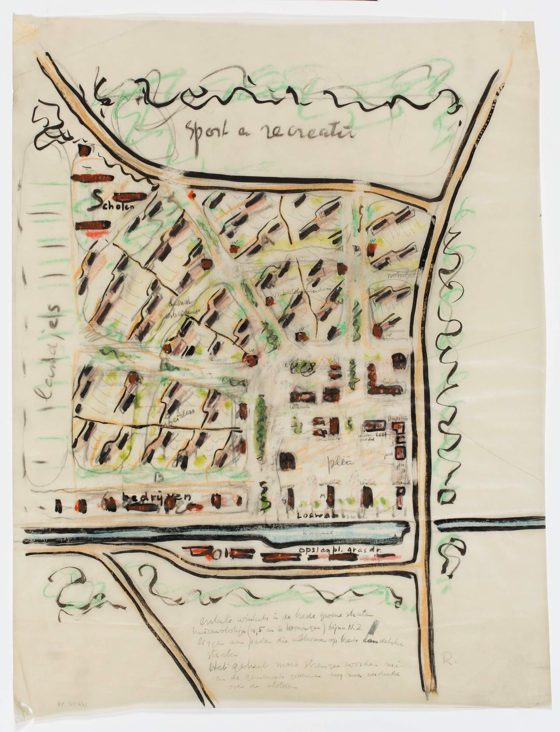 G. Th. Rietveld, Design for Nagele, 1948. Collection Het Nieuwe Instituut, KAME 48 