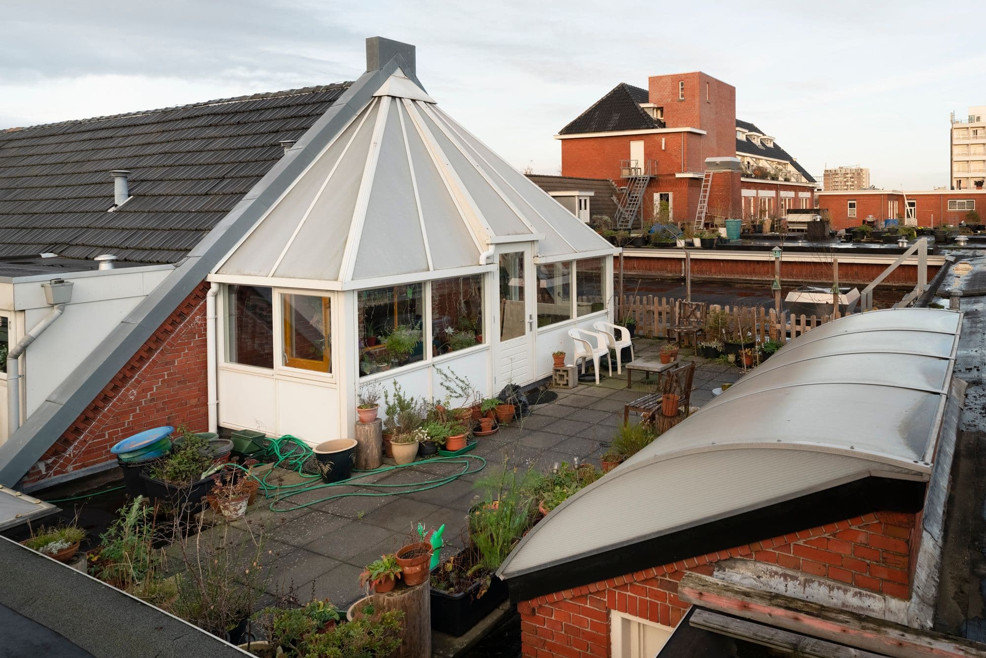  ORKZ in Groningen is a repurposed former hospital with combined living and work spaces, housing around 250 people. Photos by Johannes Schwartz. 