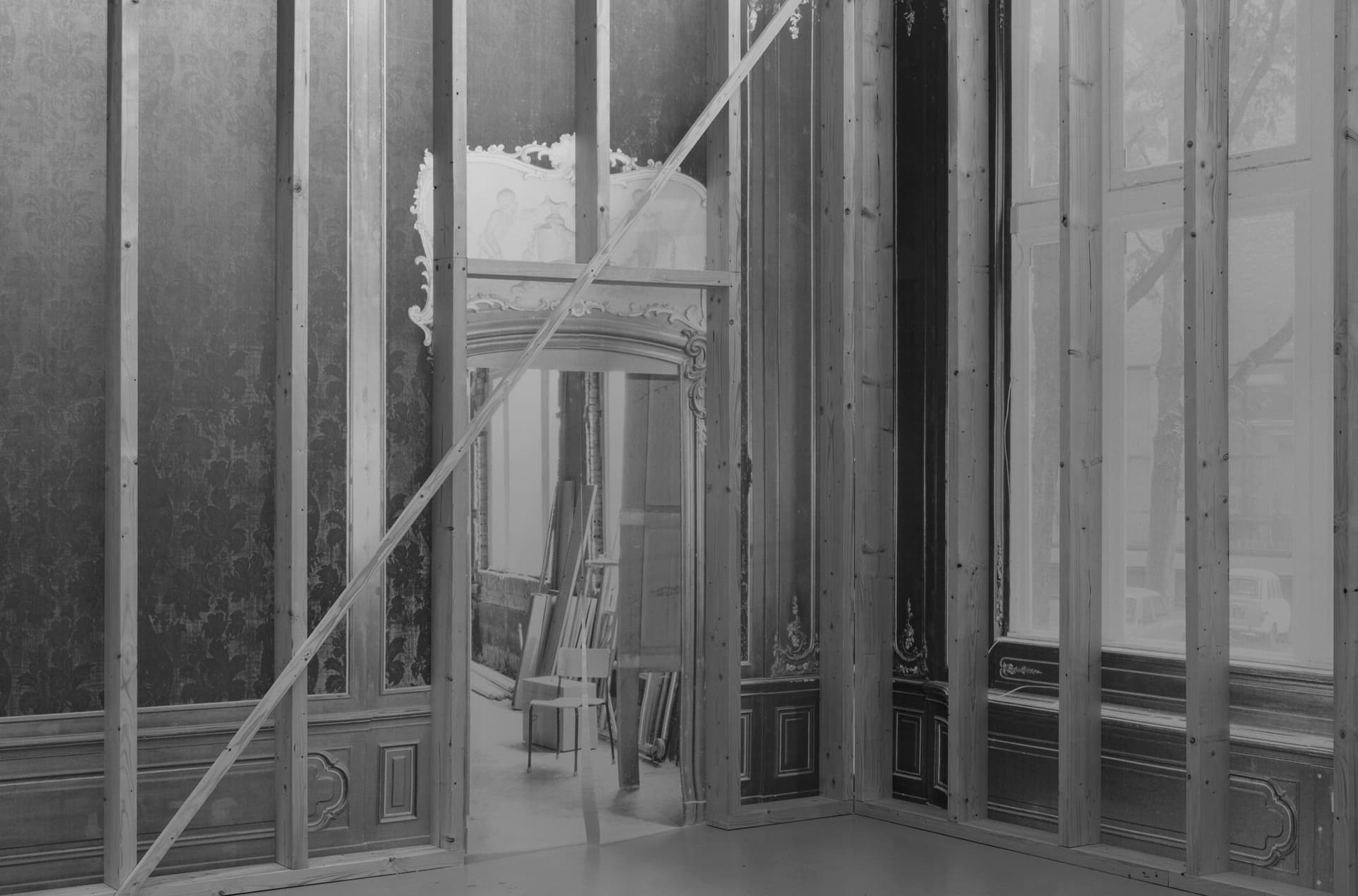 Opbouw van de installatie 1:1 Stijlkamers. Foto Petra van der Ree 