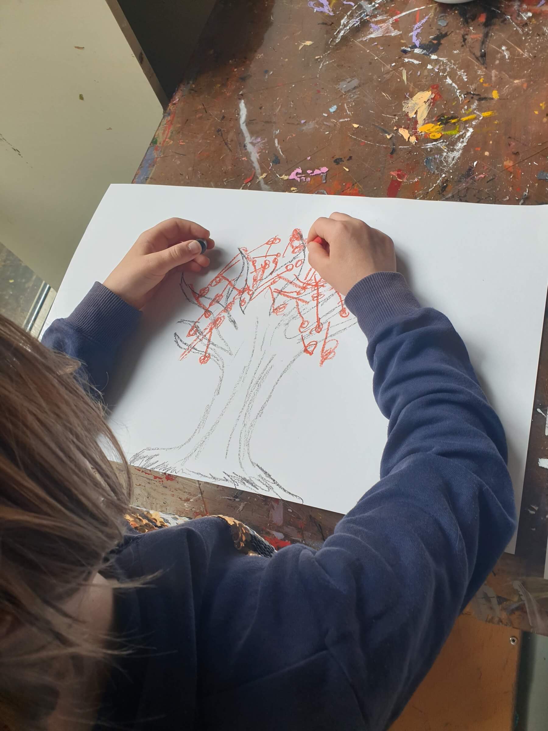 Leerlingen van basisschool 't Landje werken aan hun 'Archief van verbeelding', juli 2020. Foto: openbare basisschool 't Landje.  